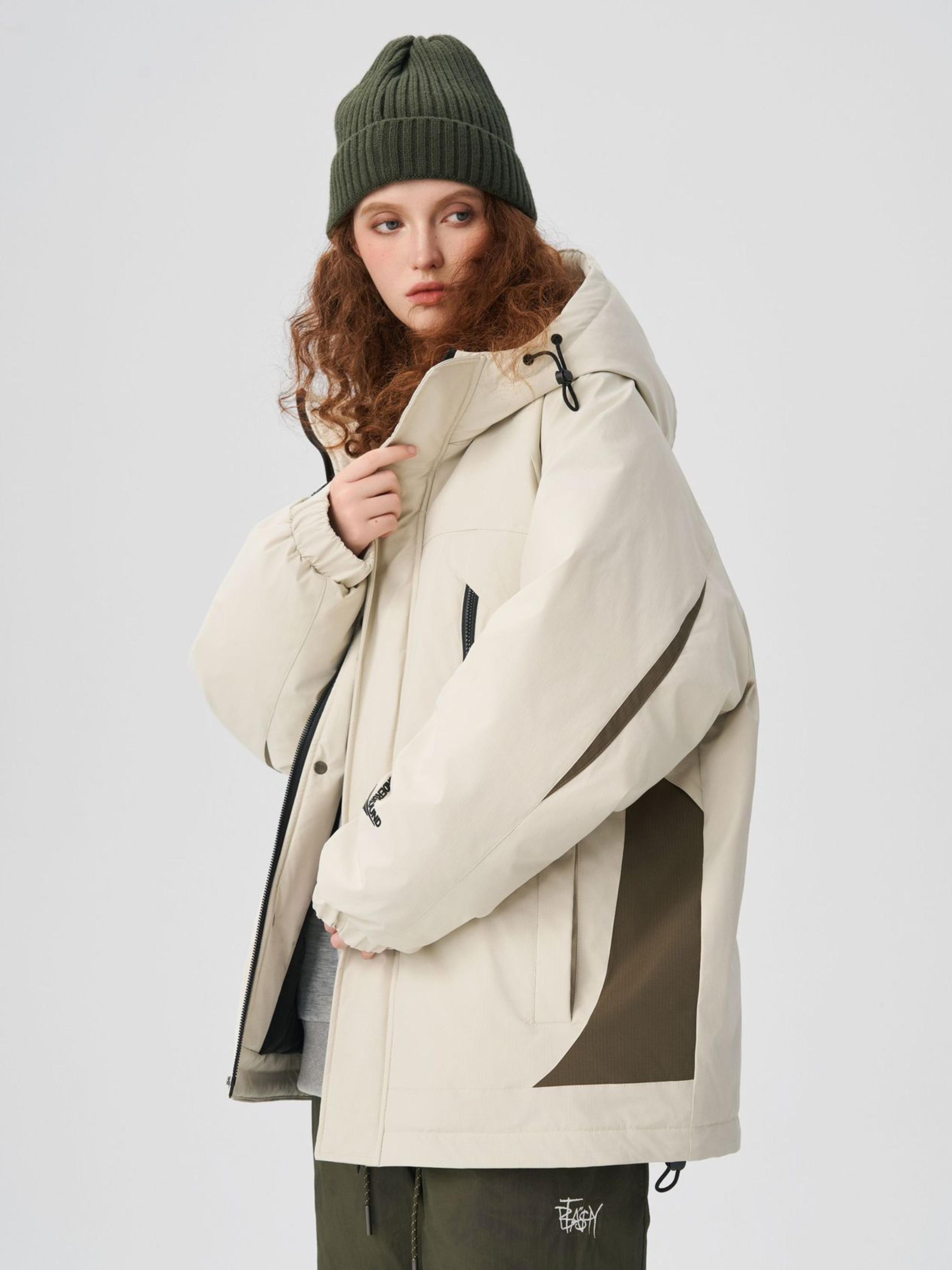 BluffPort - Unisex 90% White Duck Down Oversized Hooded Down Jacket