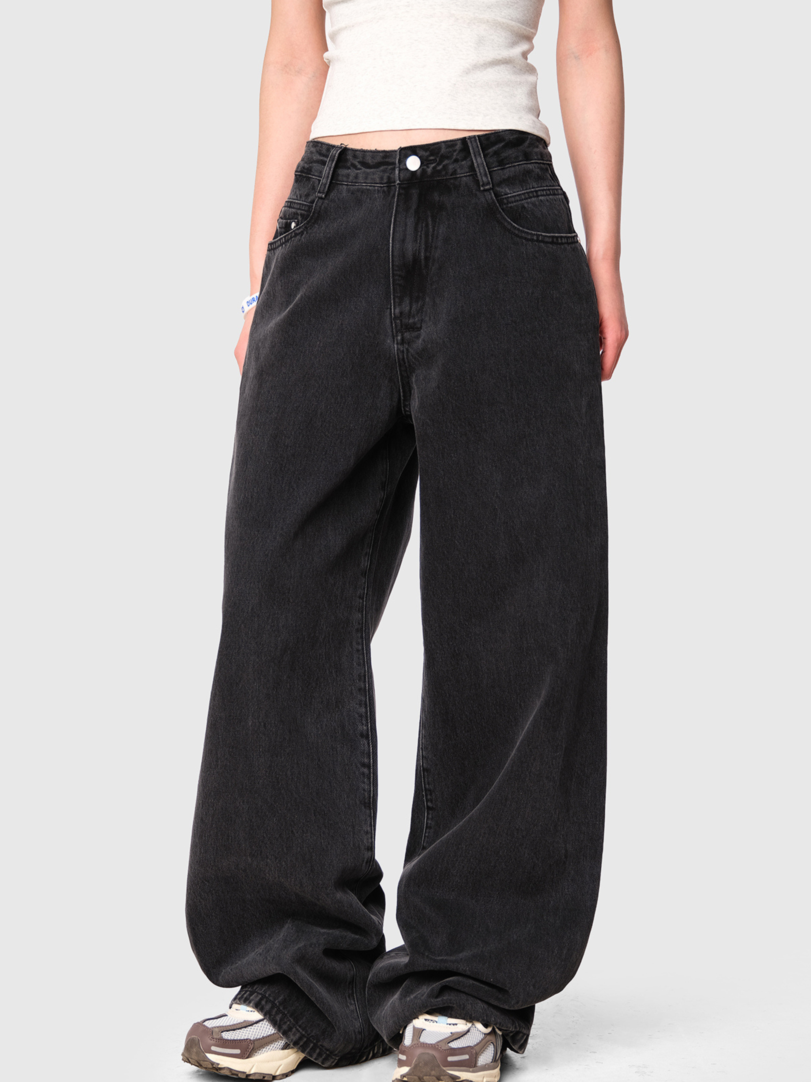 Frostborn - Women's Straight Washed Floor-Length Jeans