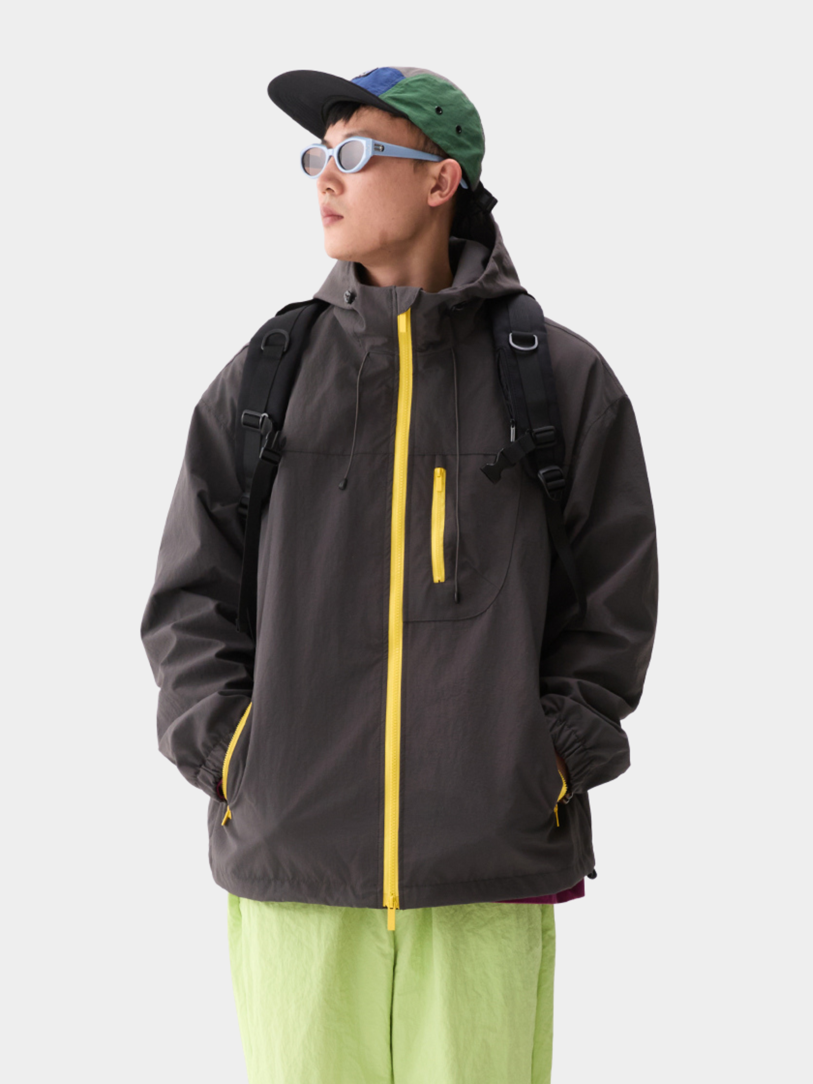 Thunderpeak - Unisex Tech Zip Colorblock Hooded Jacket
