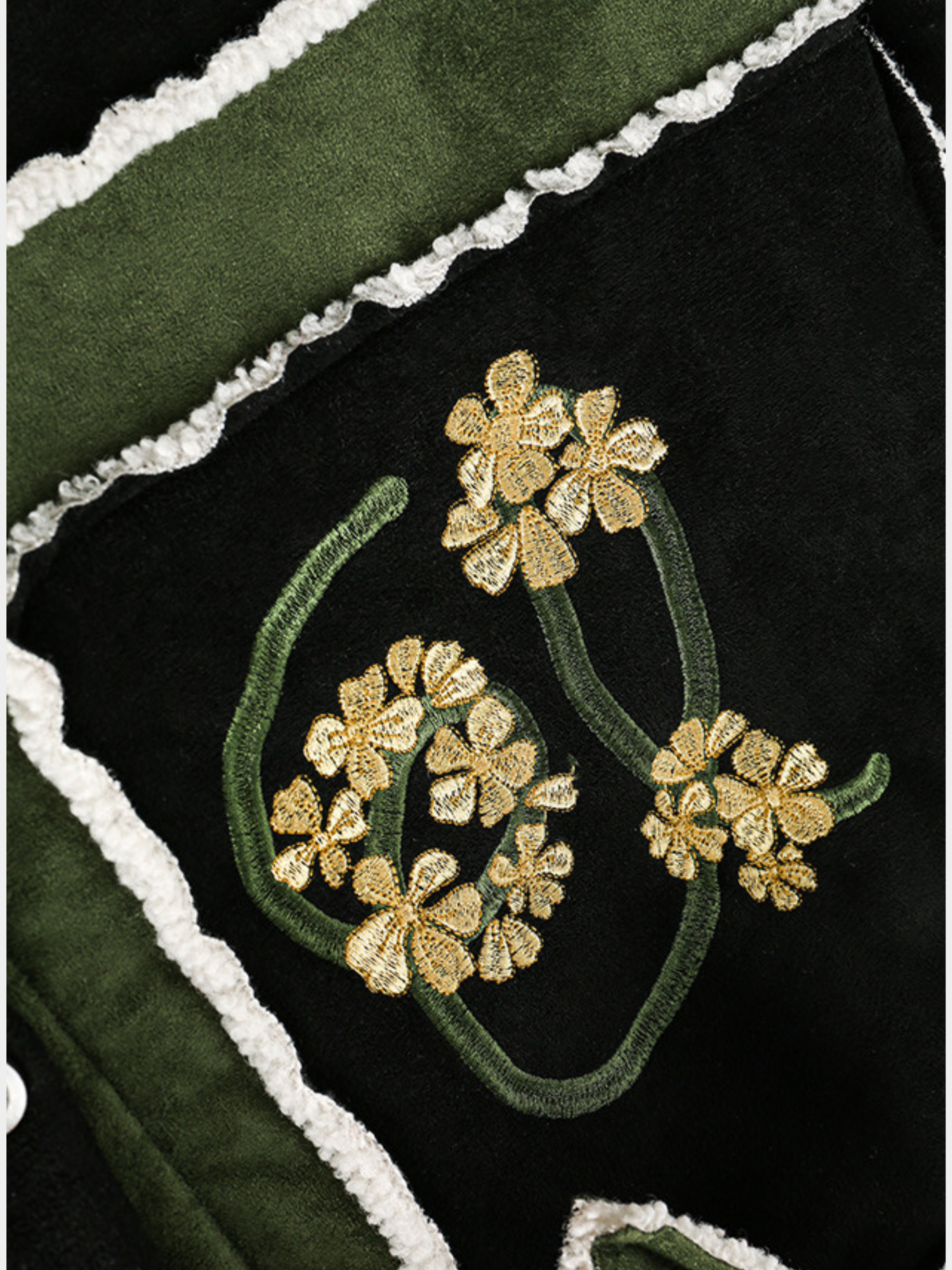 Boulderlight - Women's Floral Embroidered Sherpa Patchwork Jacket