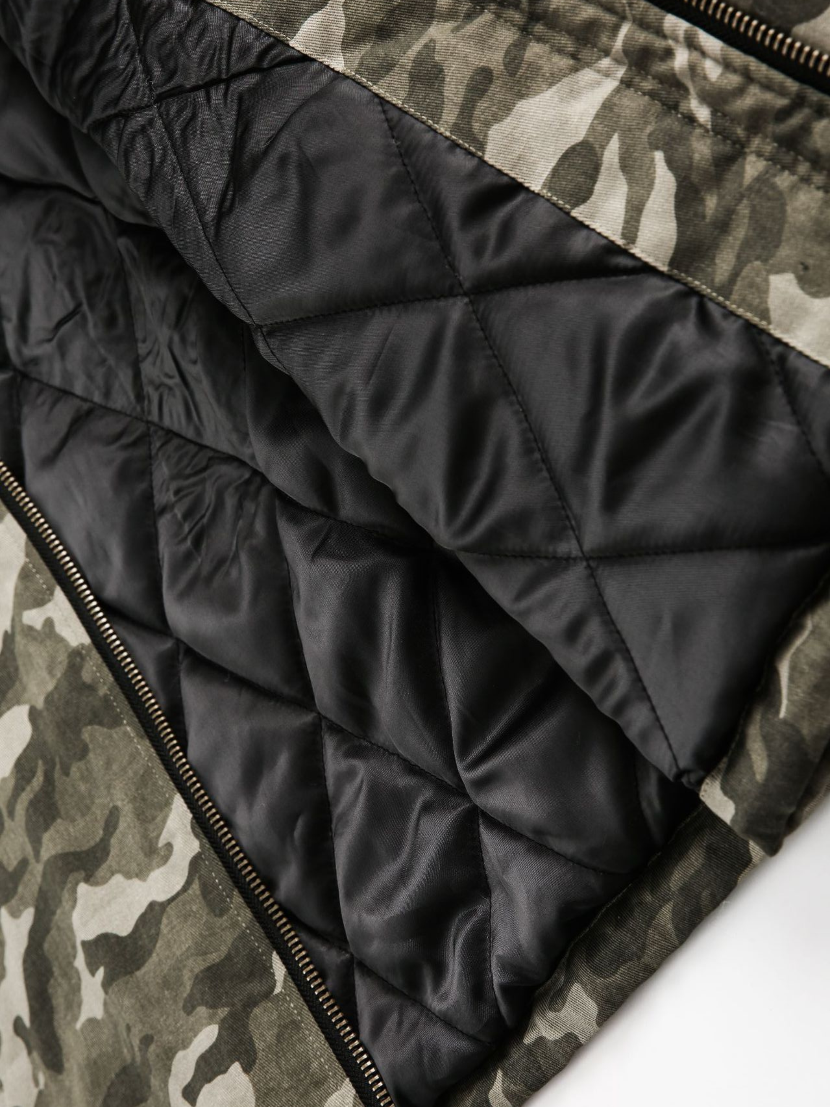 BoulderBase - Women's Camo Fur Collar Cotton Jacket
