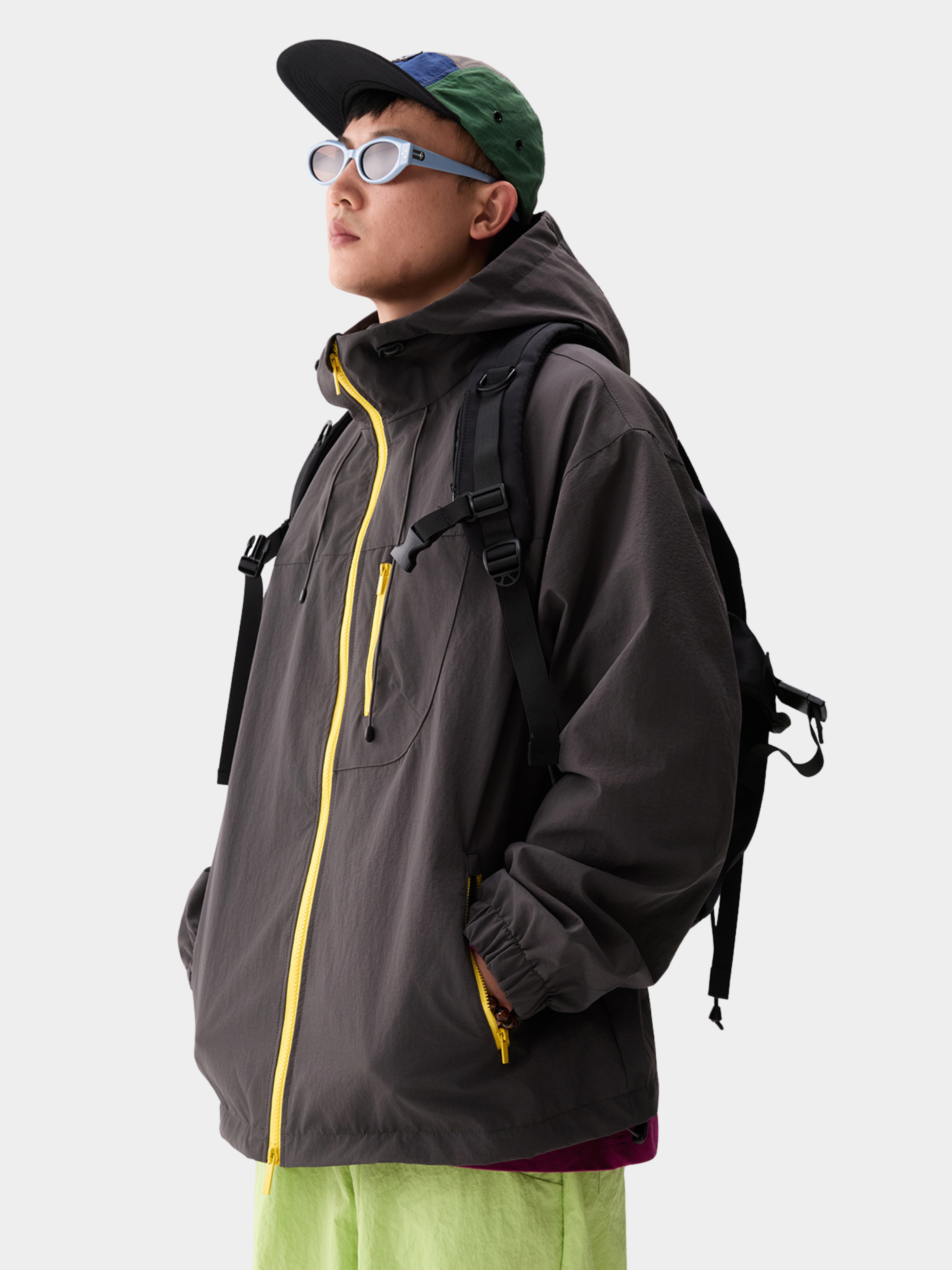 Thunderpeak - Unisex Tech Zip Colorblock Hooded Jacket
