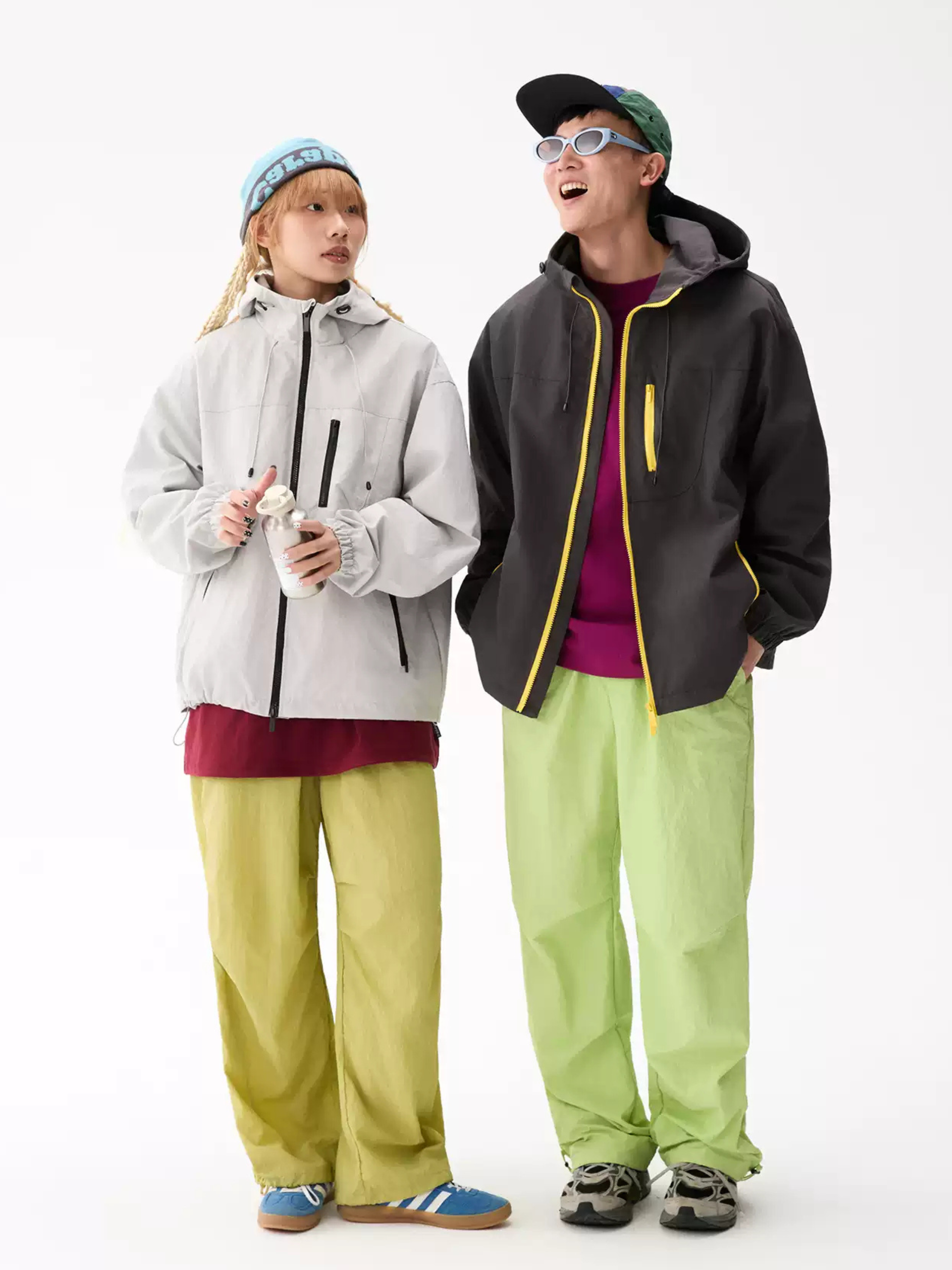 Thunderpeak - Unisex Tech Zip Colorblock Hooded Jacket