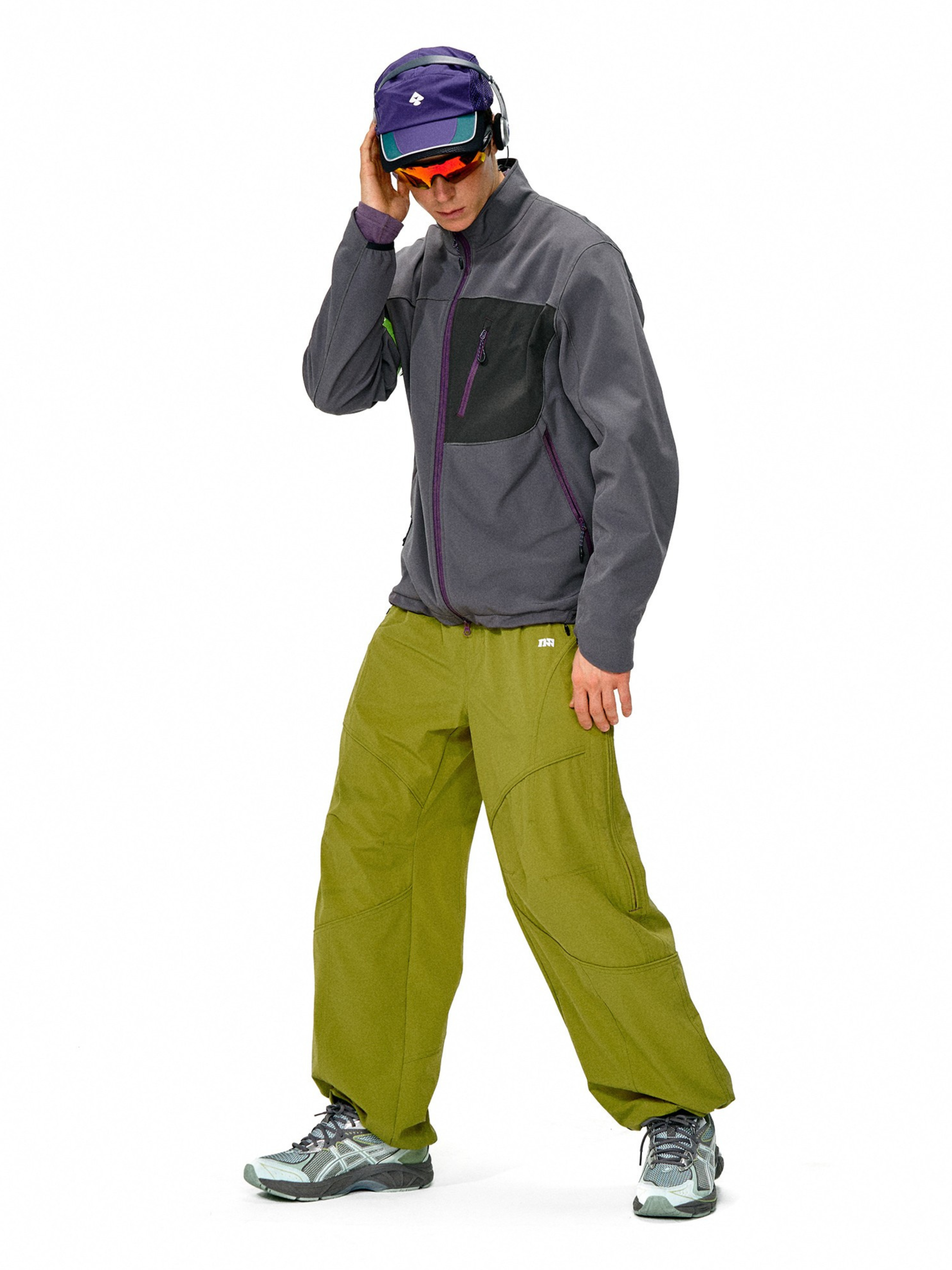 Driftcore - Unisex Colorblock Zip-Up Stand Collar Jacket