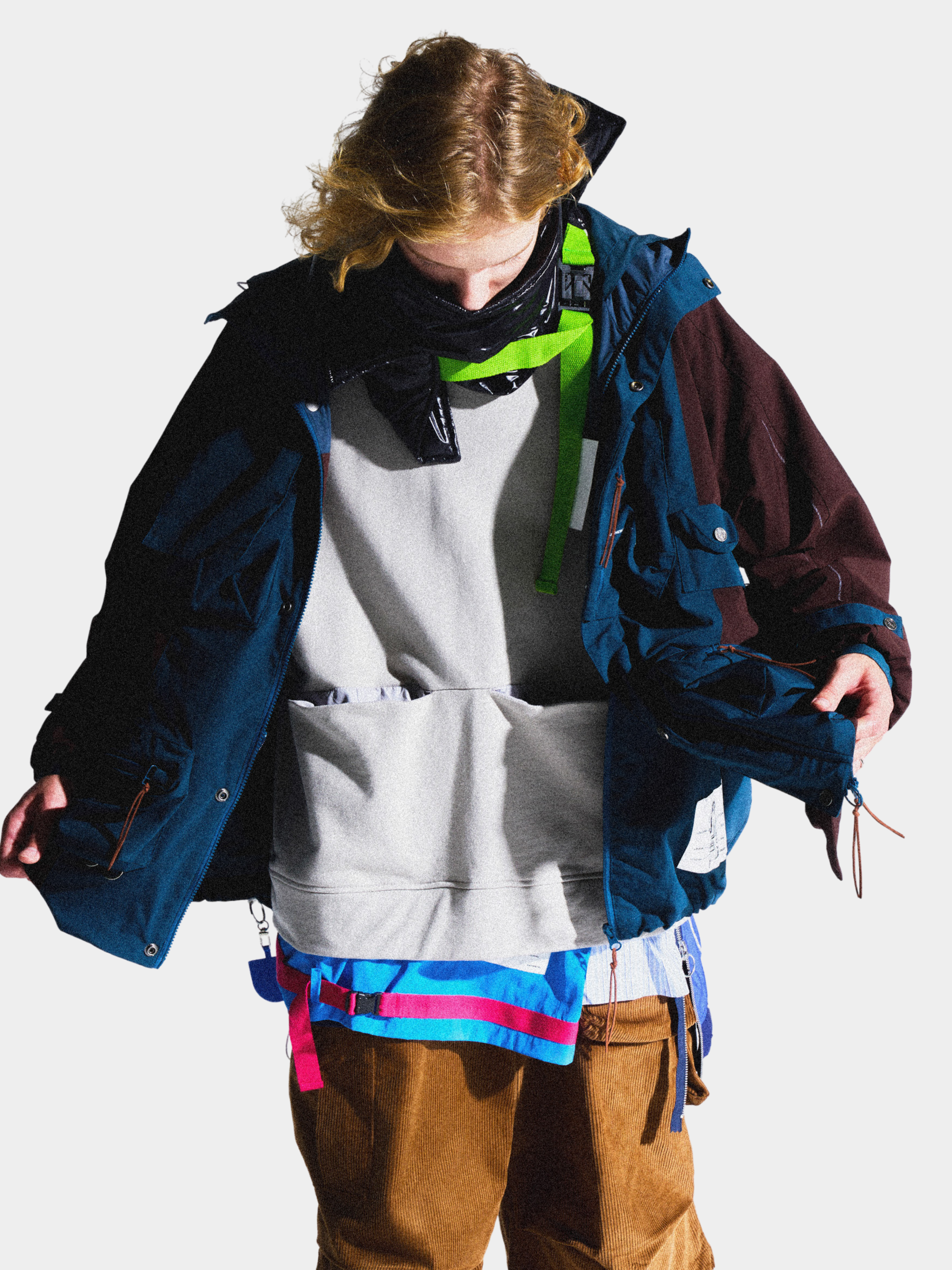 HeatFlask - Men's Color-Block Dual-Hood Teflon® 3-Proof Functional Jacket