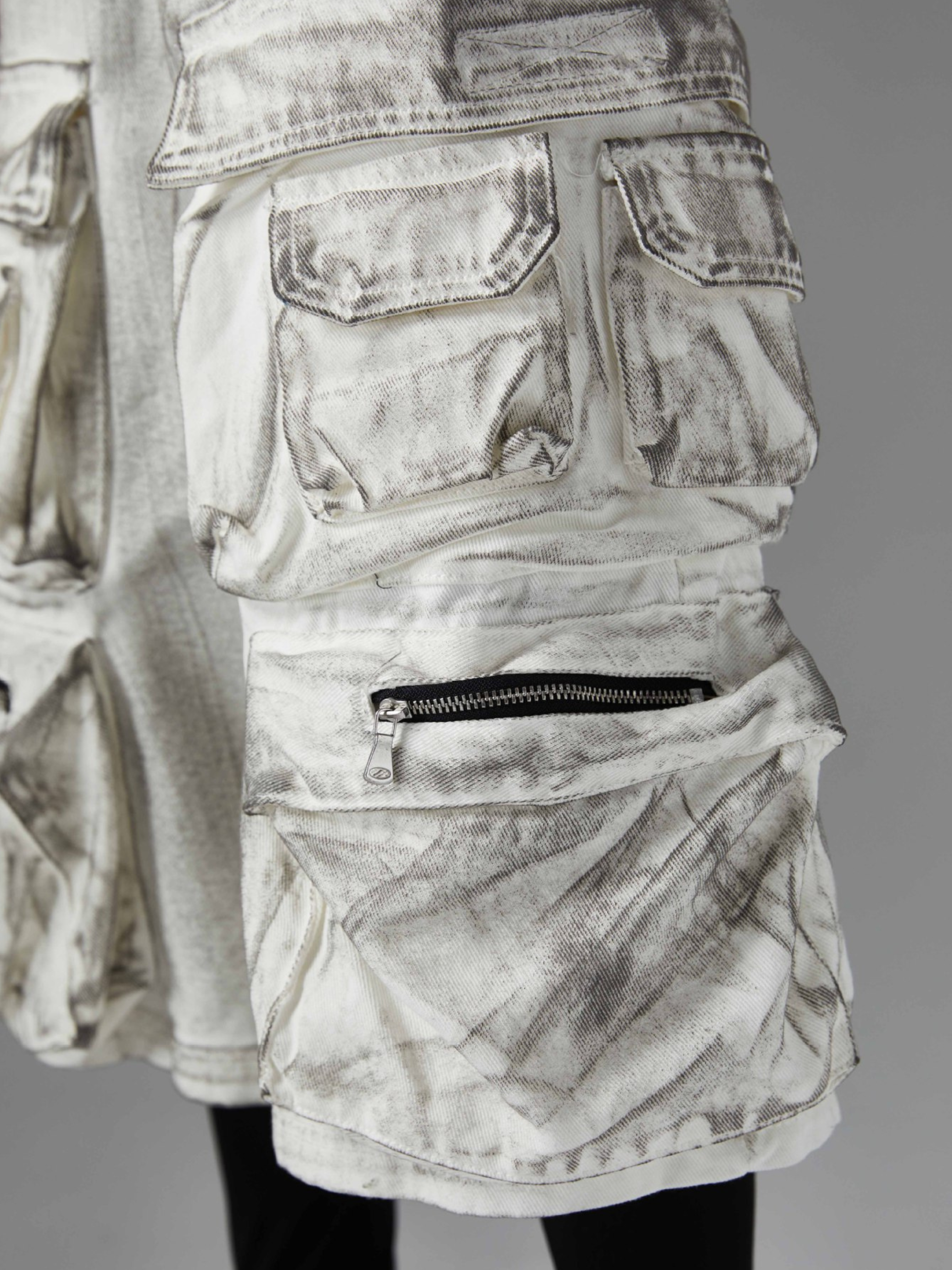 BaseSeat - Men's Distressed Dye Unique Shorts
