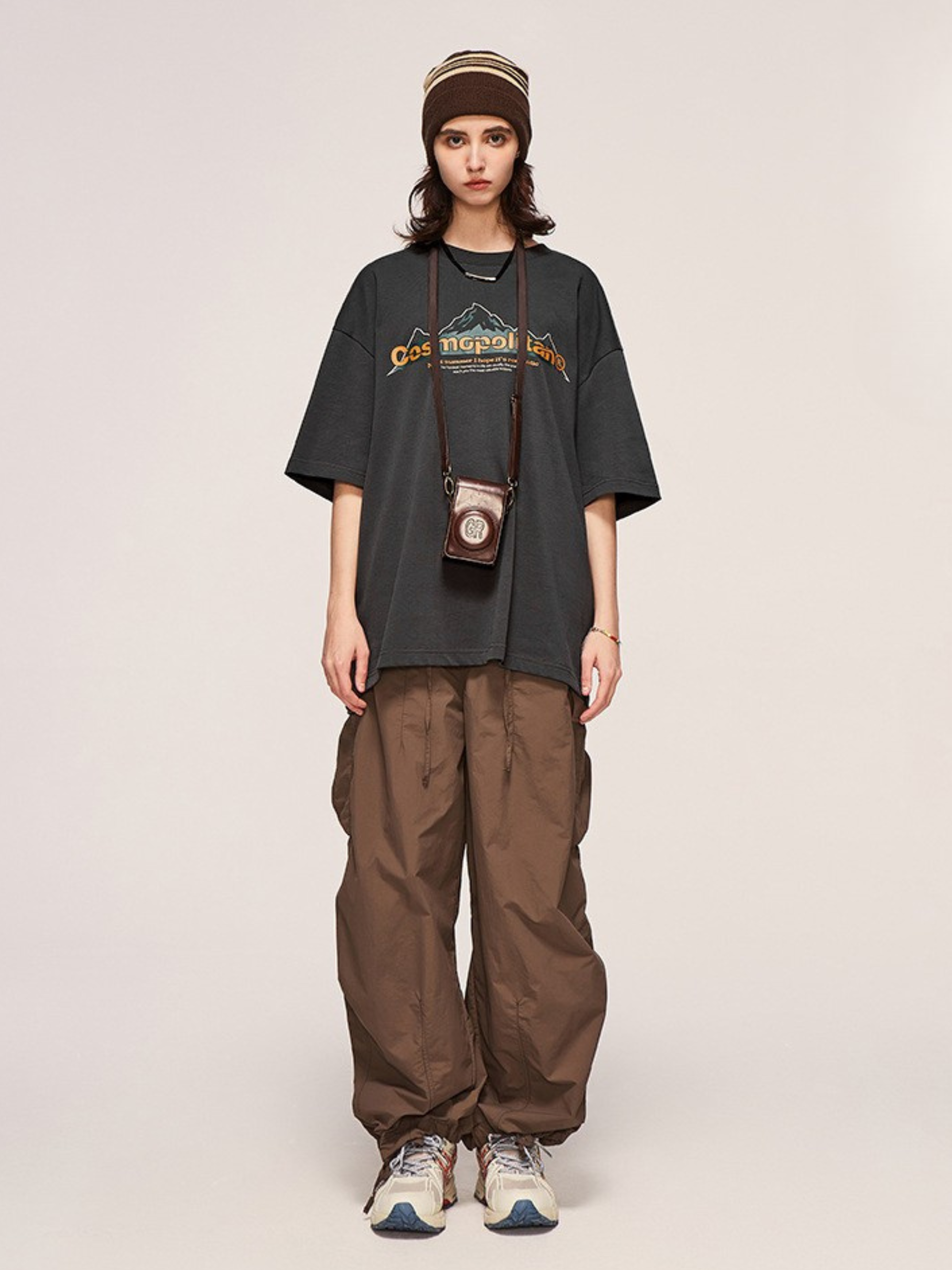 FireChair - Plaid Loose-Fit Utility Wide-Leg Pants