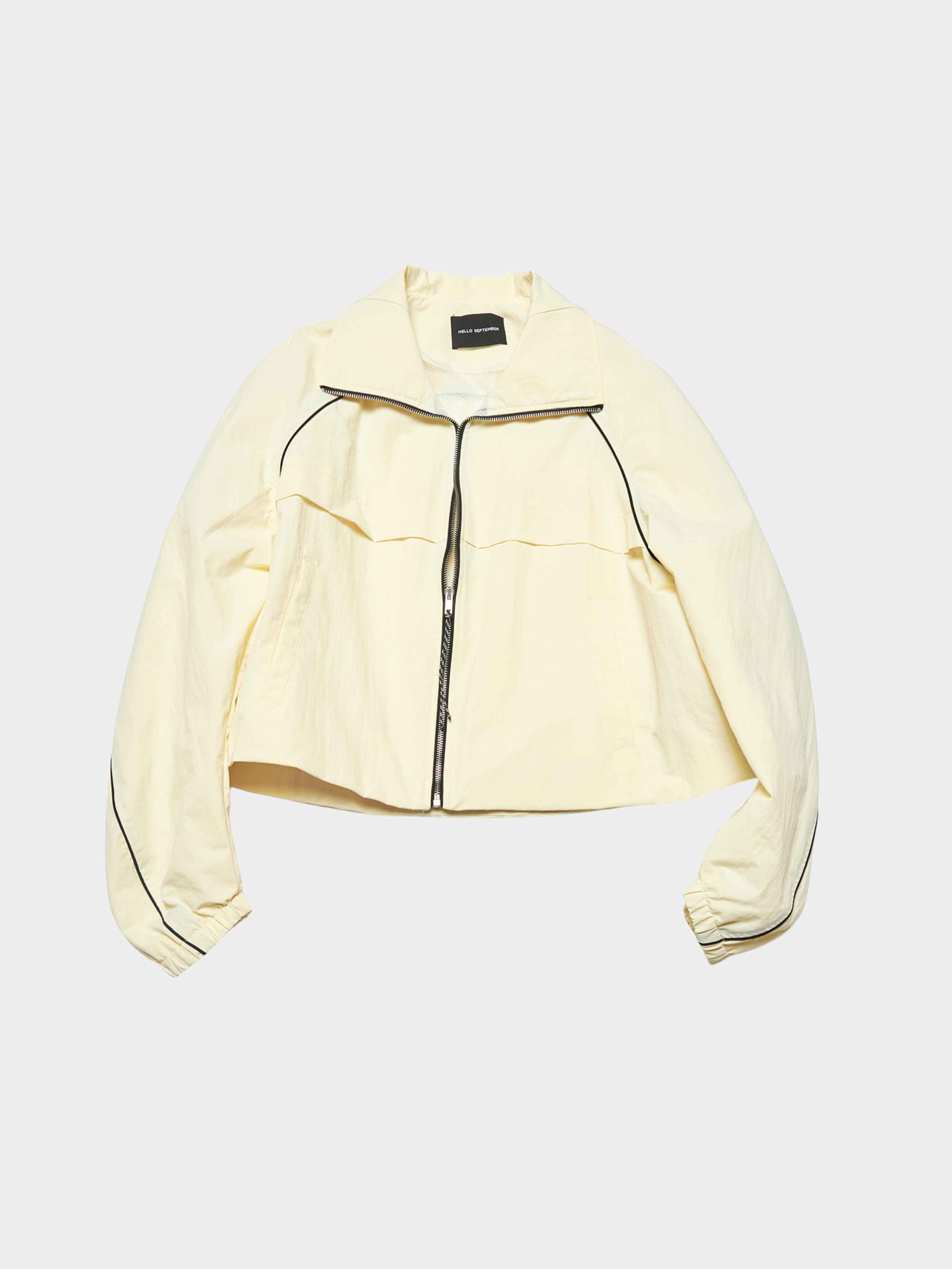 OwlPeak - Women's Colorblock Loose Raglan Sleeve Drawstring Hem Sports Jacket