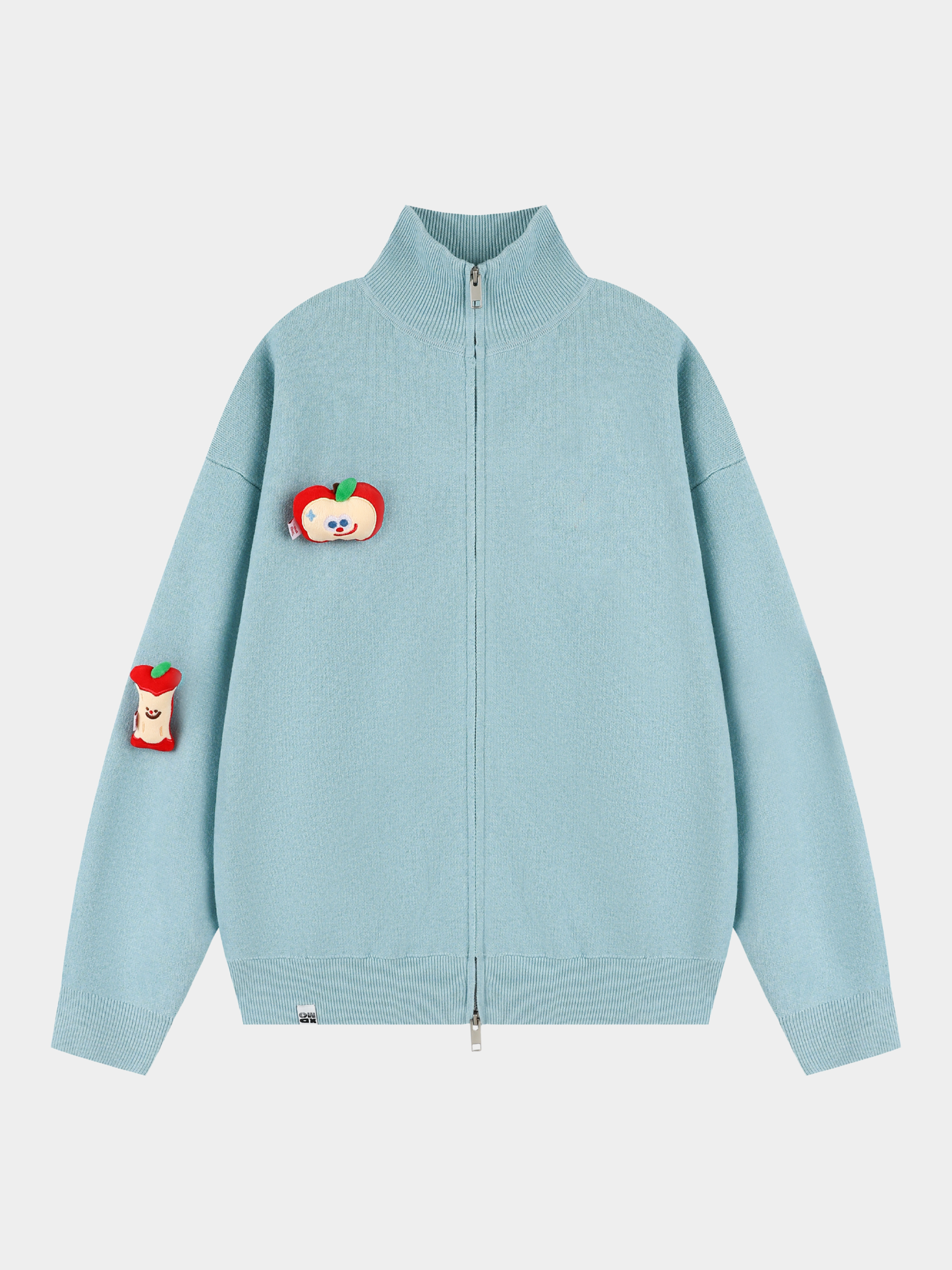 Eagletrail - Unisex Detachable Apple Doll Stand-Collar Knit Cardigan