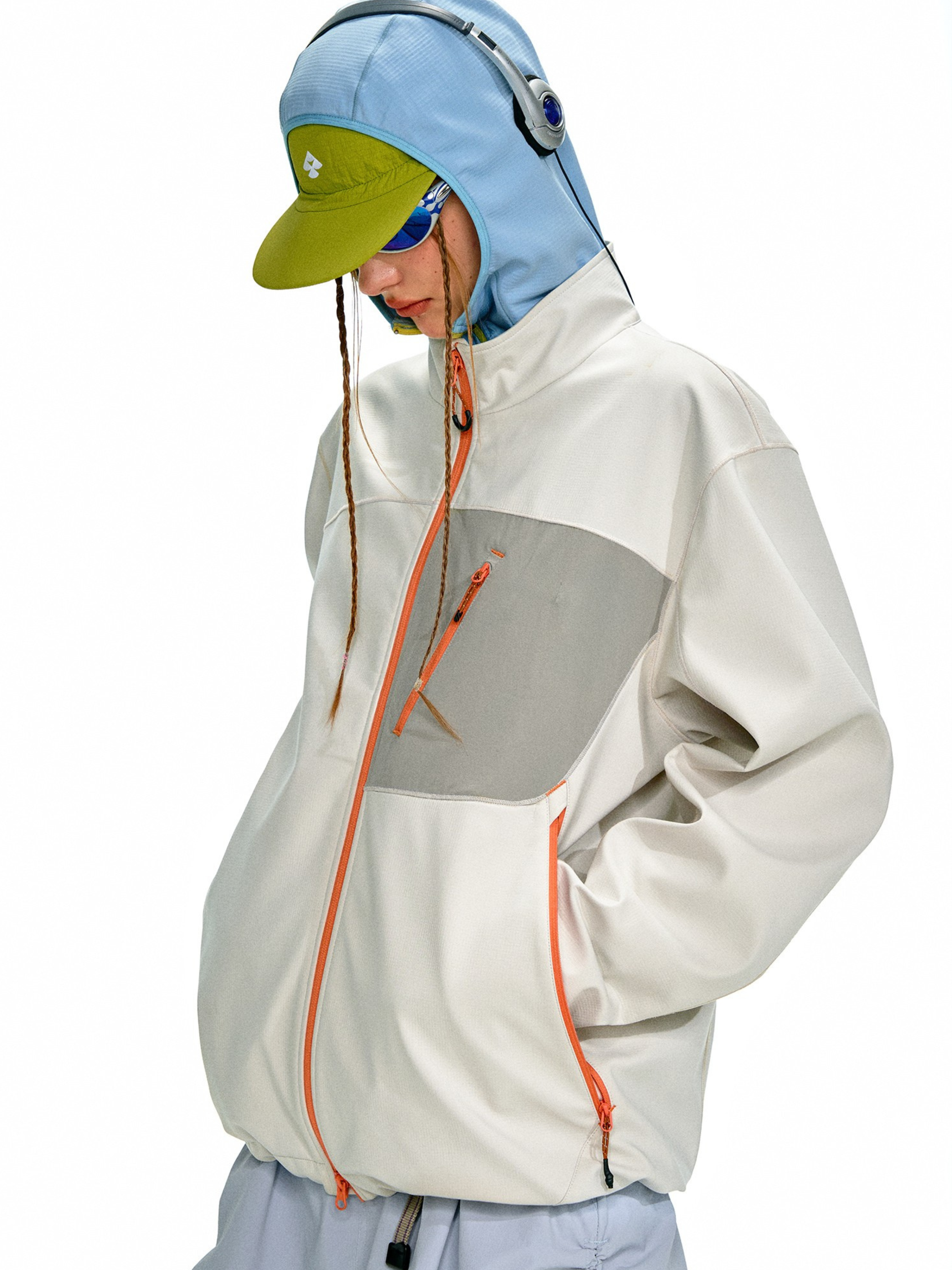 Driftcore - Unisex Colorblock Stand Collar Jacket