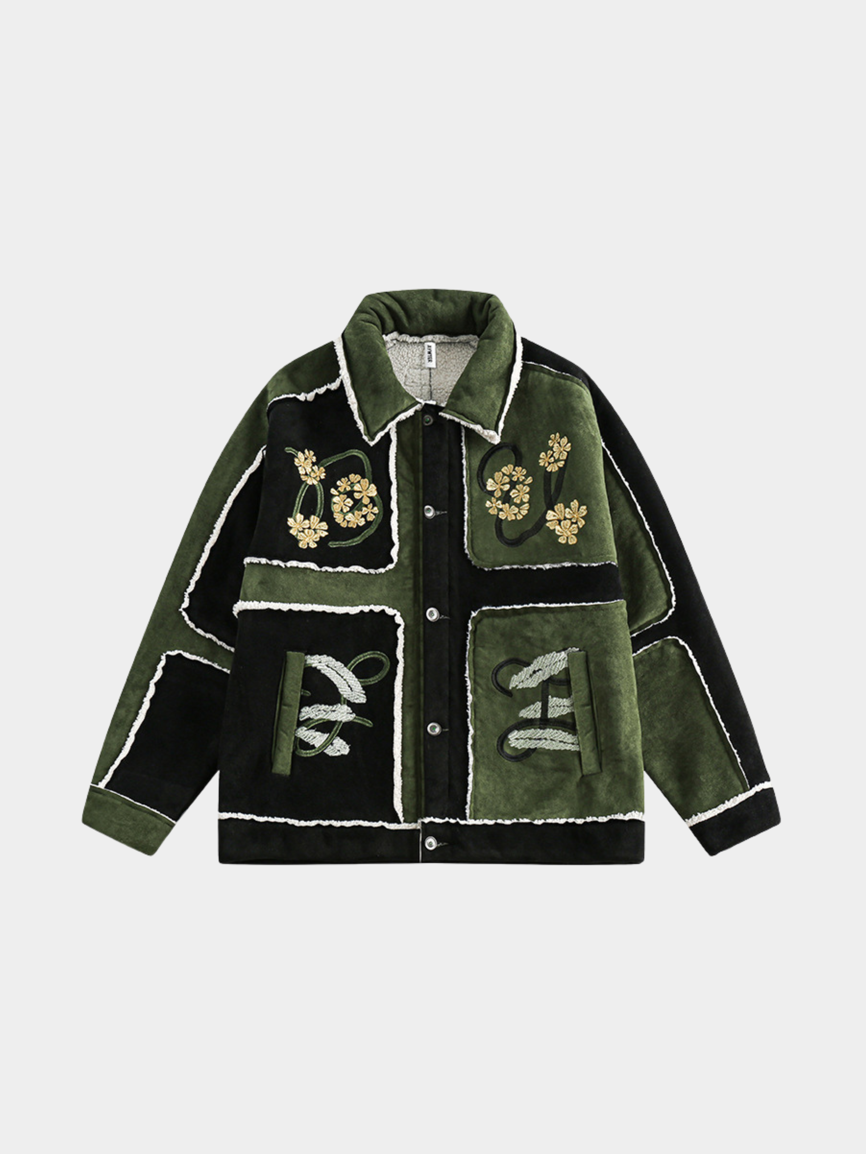 Boulderlight - Women's Floral Embroidered Sherpa Patchwork Jacket