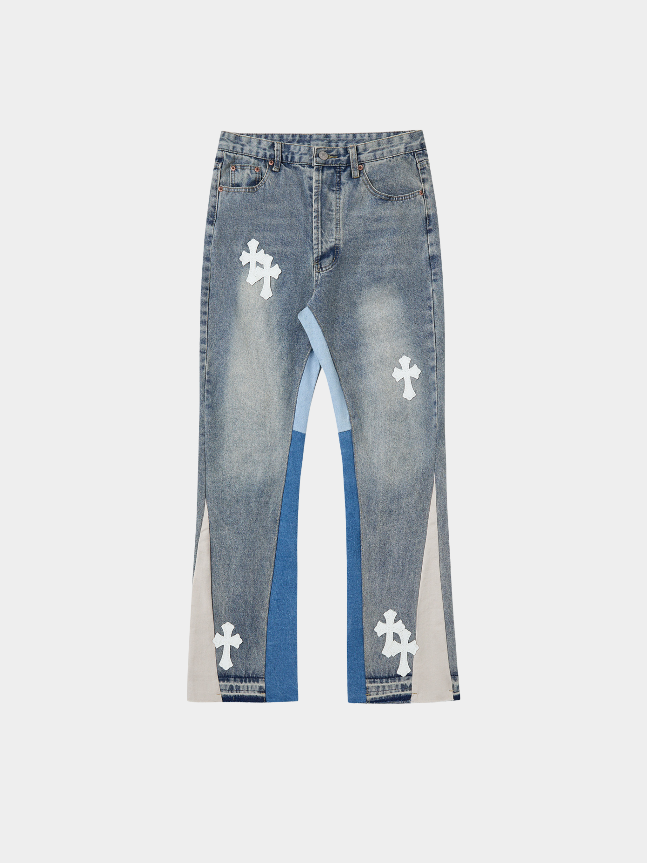 Frontier - Men's Cross-Stitch Flared Denim Jeans