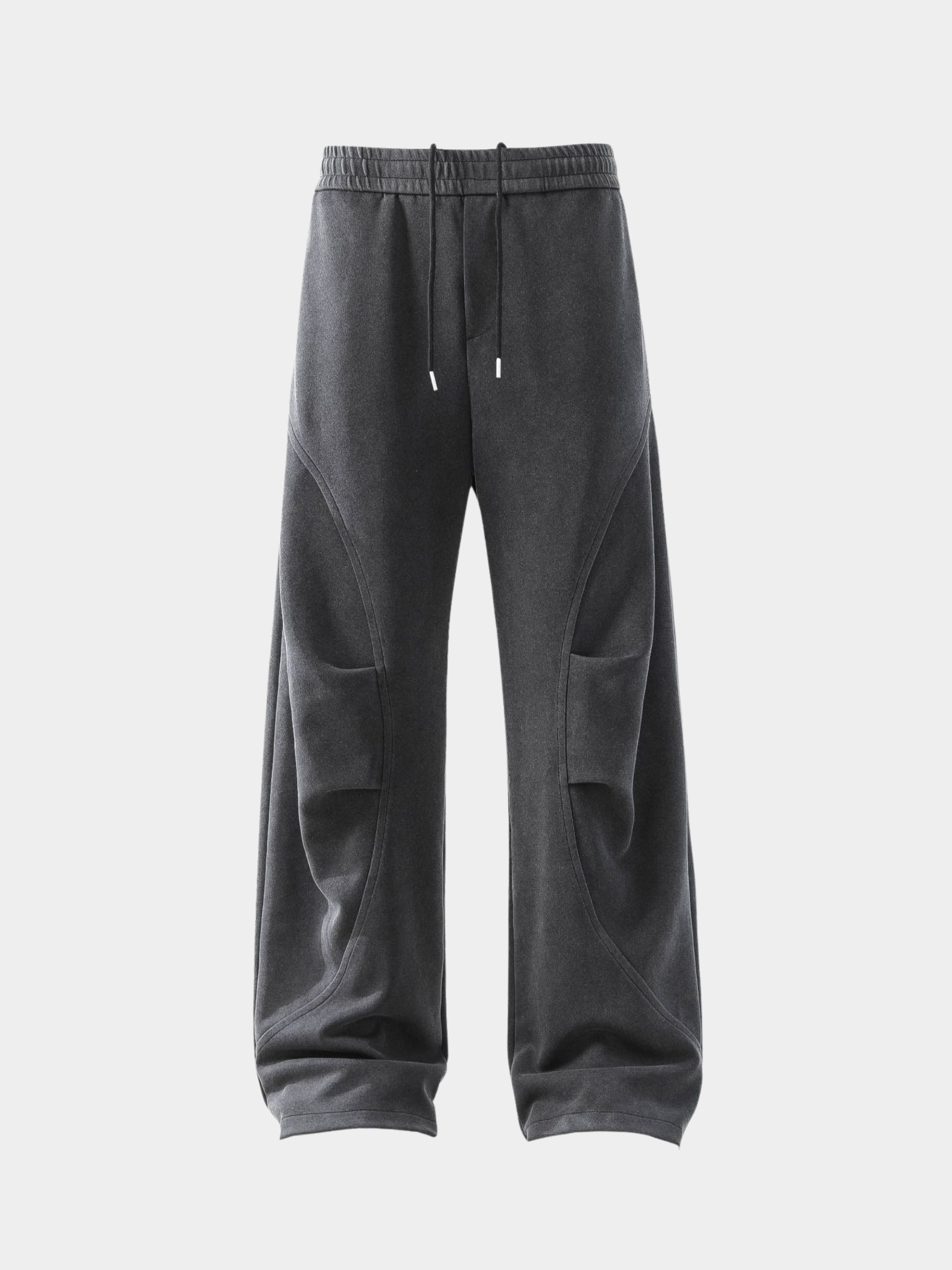 FoxField - Unisex Vintage Creased Straight-Leg Cotton Trousers