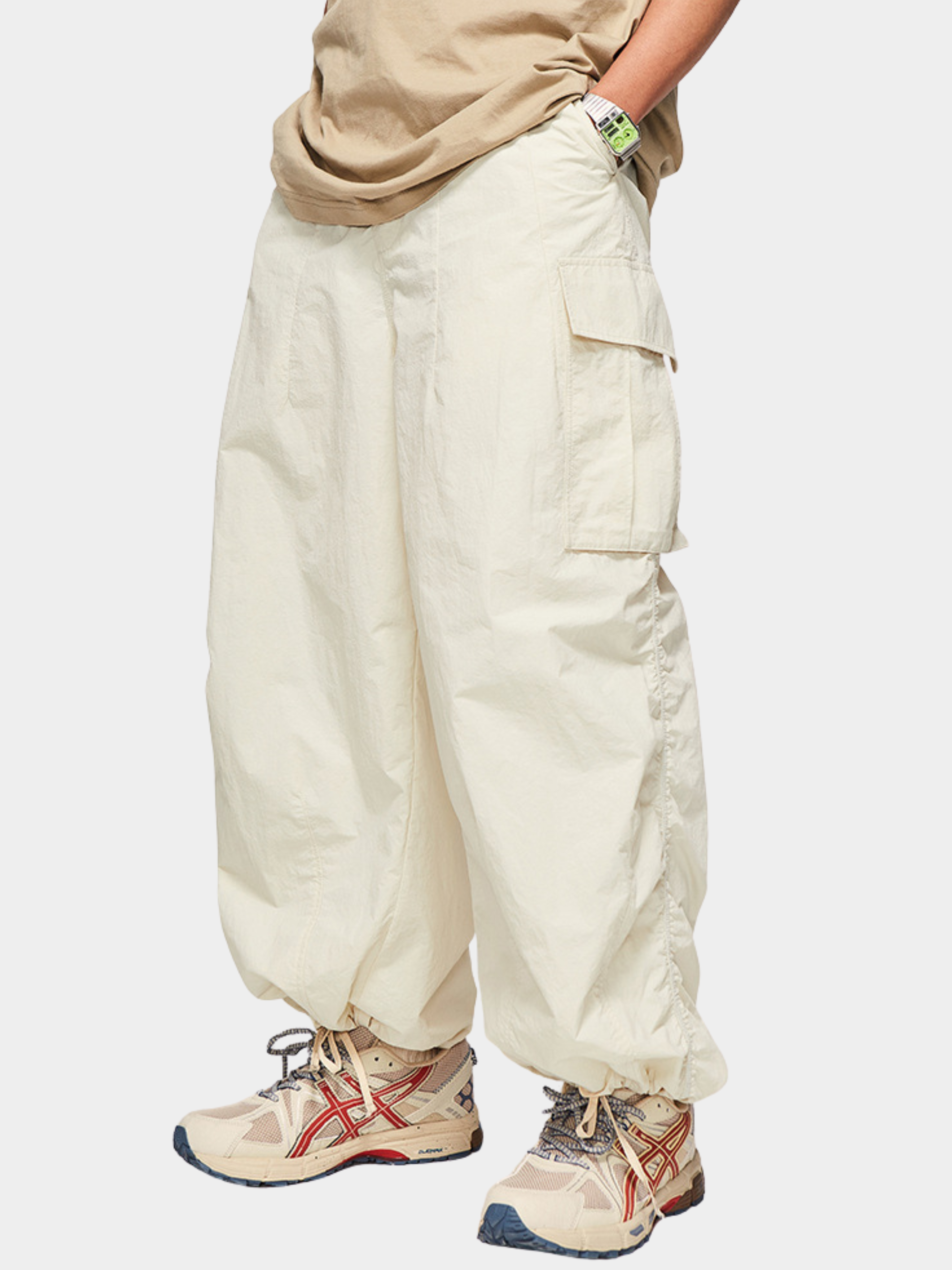 FireChair - Plaid Loose-Fit Utility Wide-Leg Pants