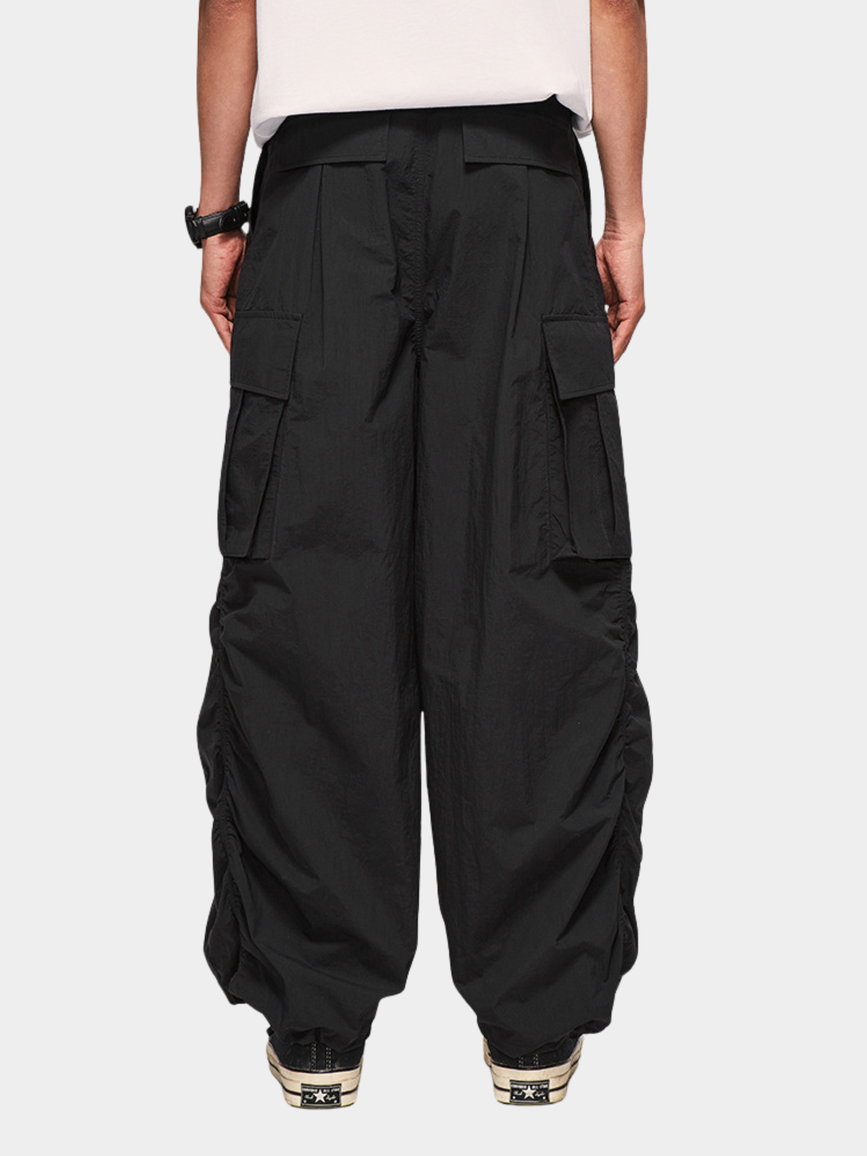 FireChair - Plaid Loose-Fit Utility Wide-Leg Pants