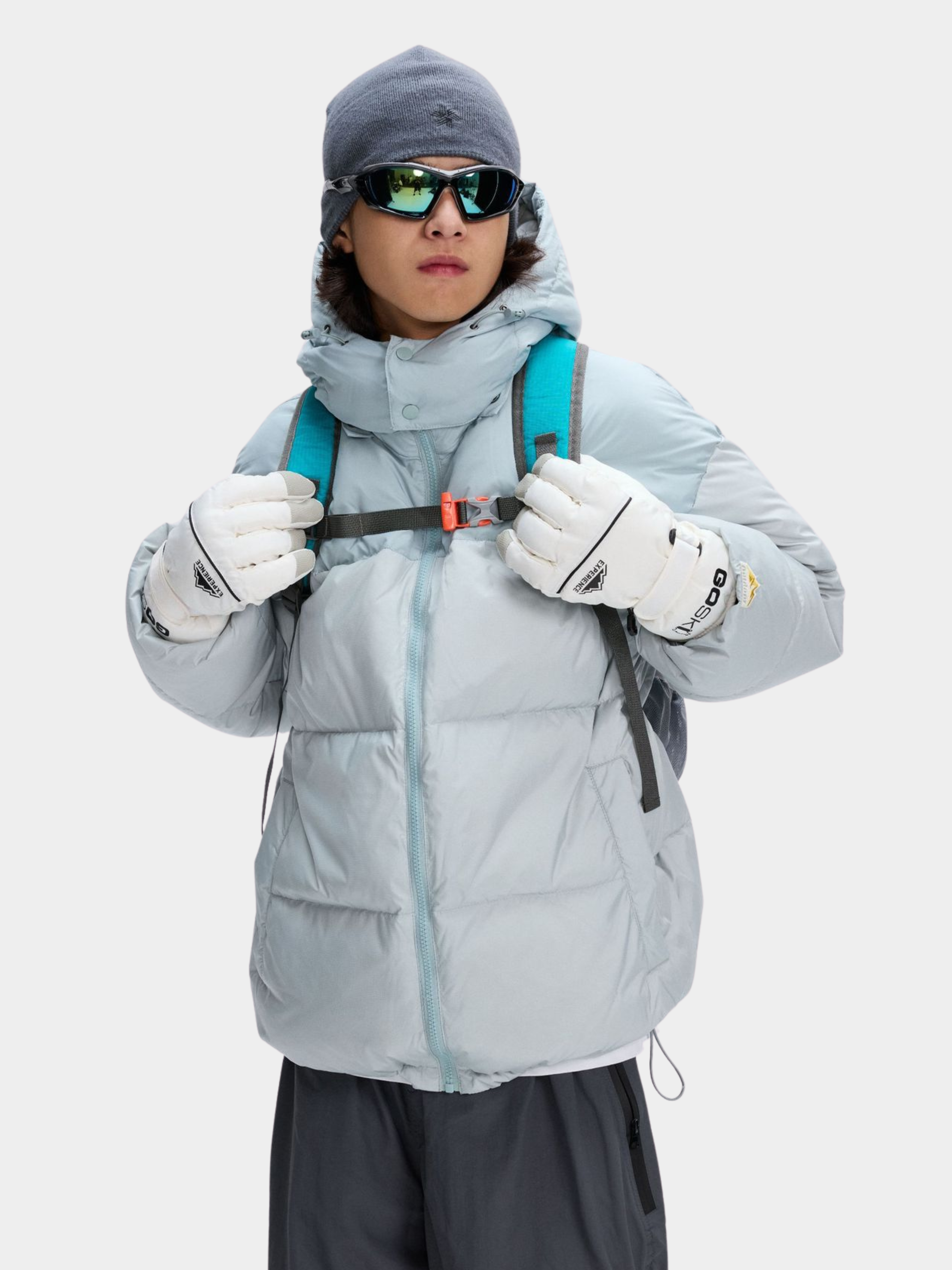 BluffPeak - Unisex Detachable Hood Water-Repellent Duck Down Jacket