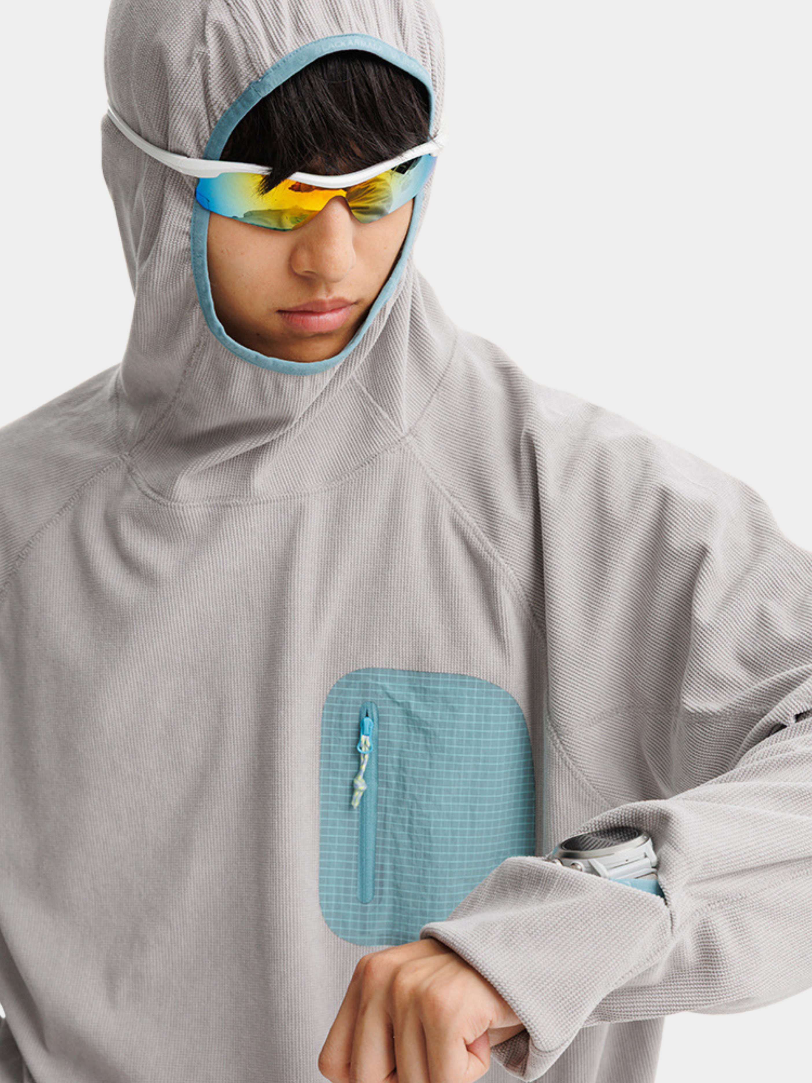 Crag - Unisex Moisture-Wicking High Neck Hoodie Base Layer
