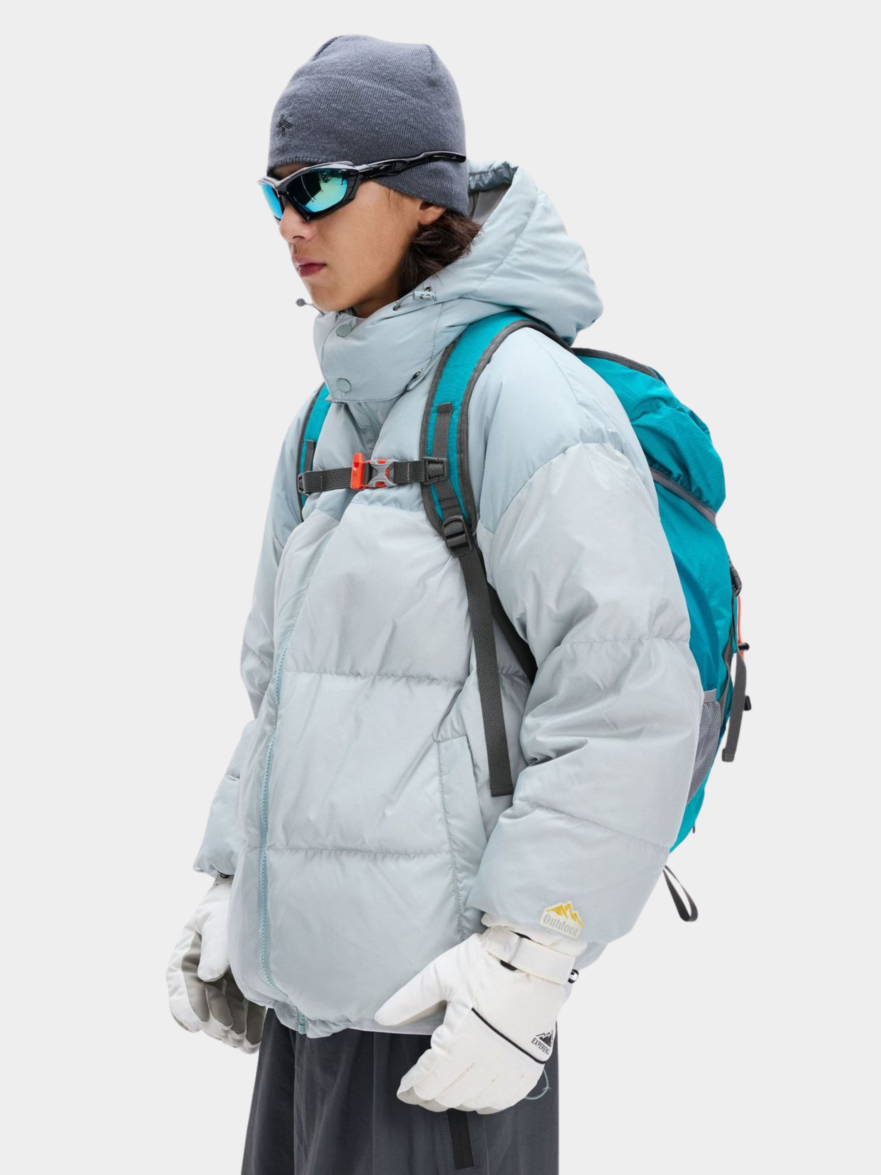 BluffPeak - Unisex Detachable Hood Water-Repellent Duck Down Jacket