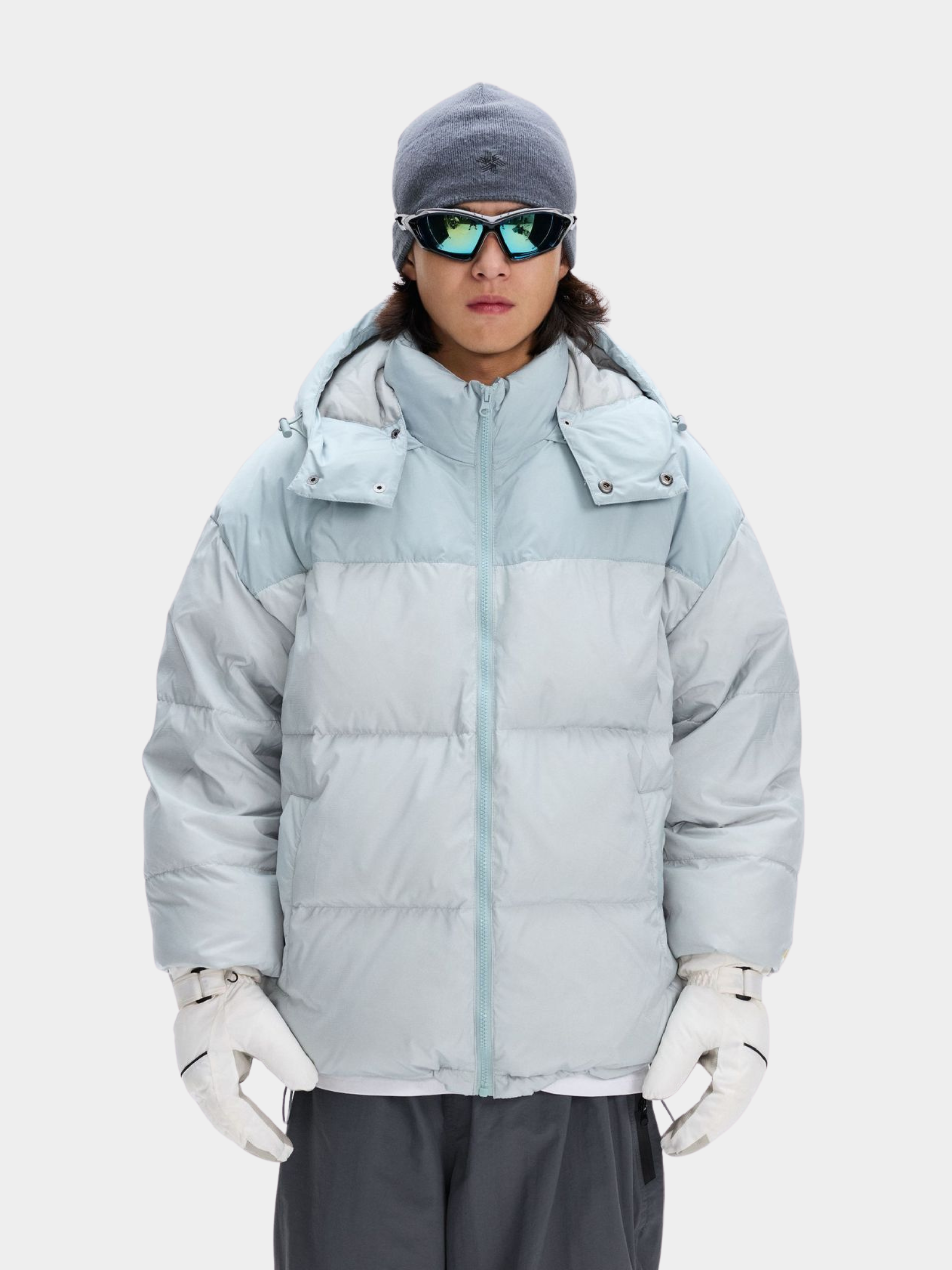 BluffPeak - Unisex Detachable Hood Water-Repellent Duck Down Jacket