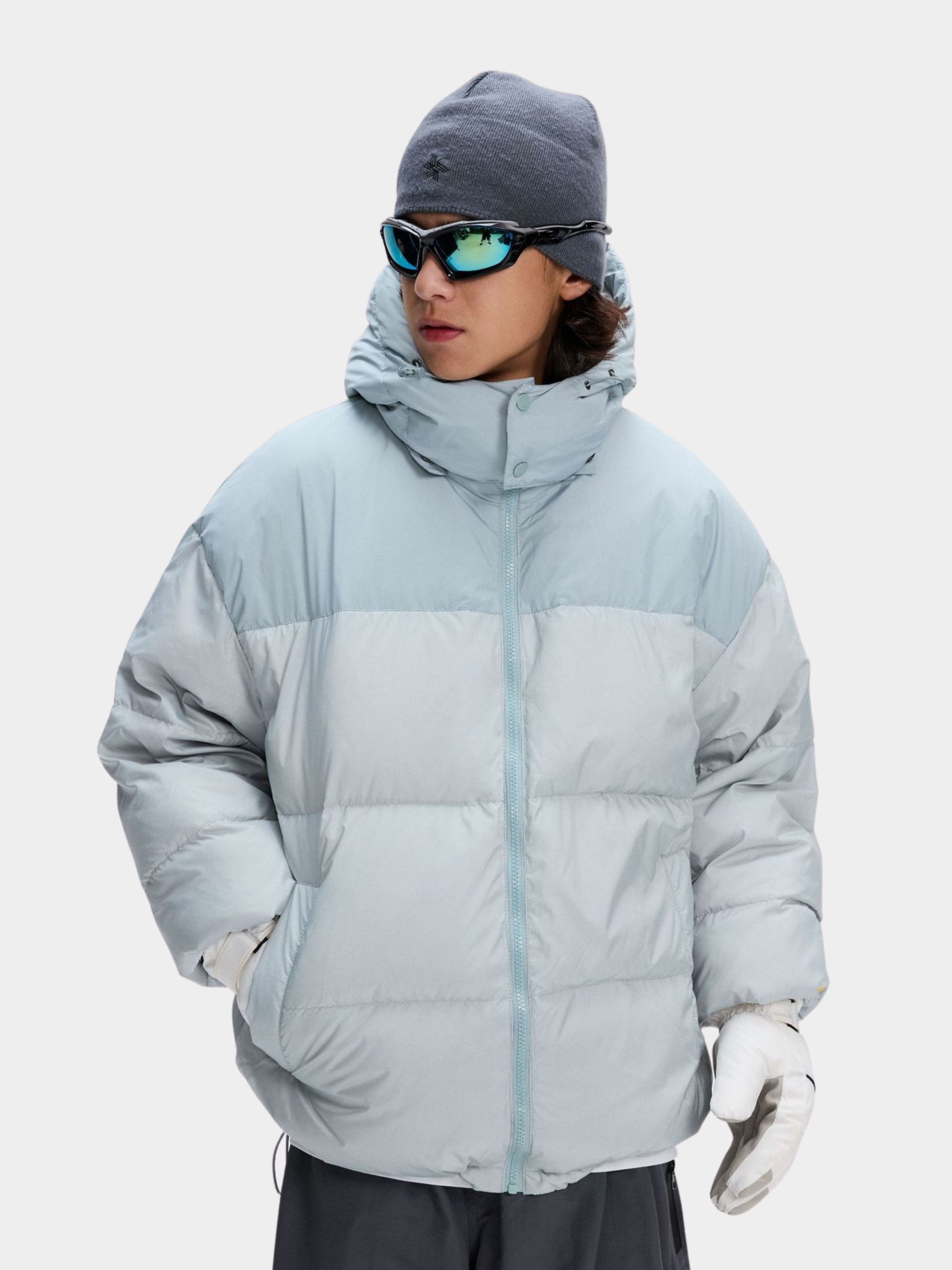BluffPeak - Unisex Detachable Hood Water-Repellent Duck Down Jacket