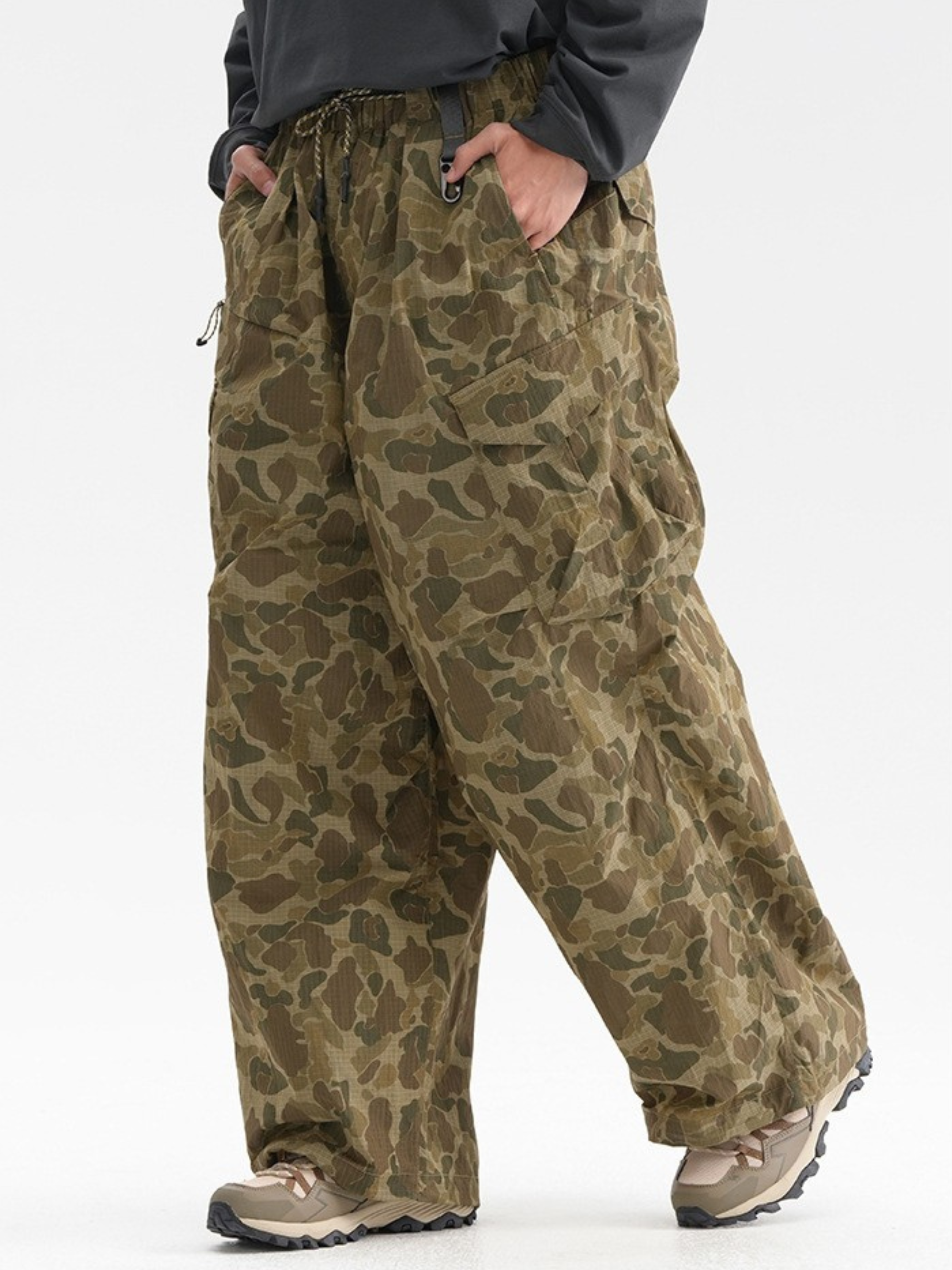EagleMode - Unisex Ultra-Loose Tech Camo Paratrooper Pants