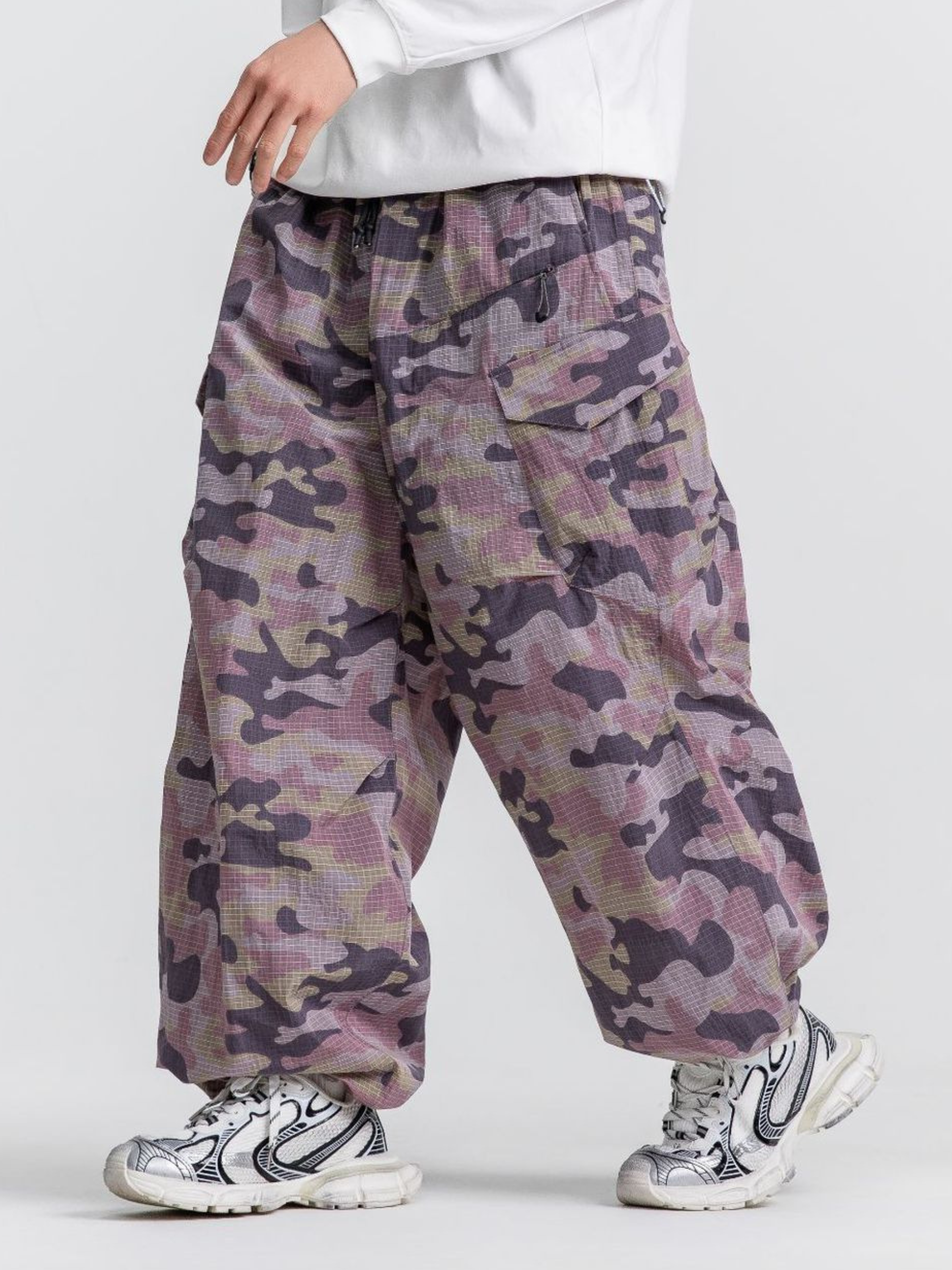 EagleMode - Unisex Ultra-Loose Tech Camo Paratrooper Pants