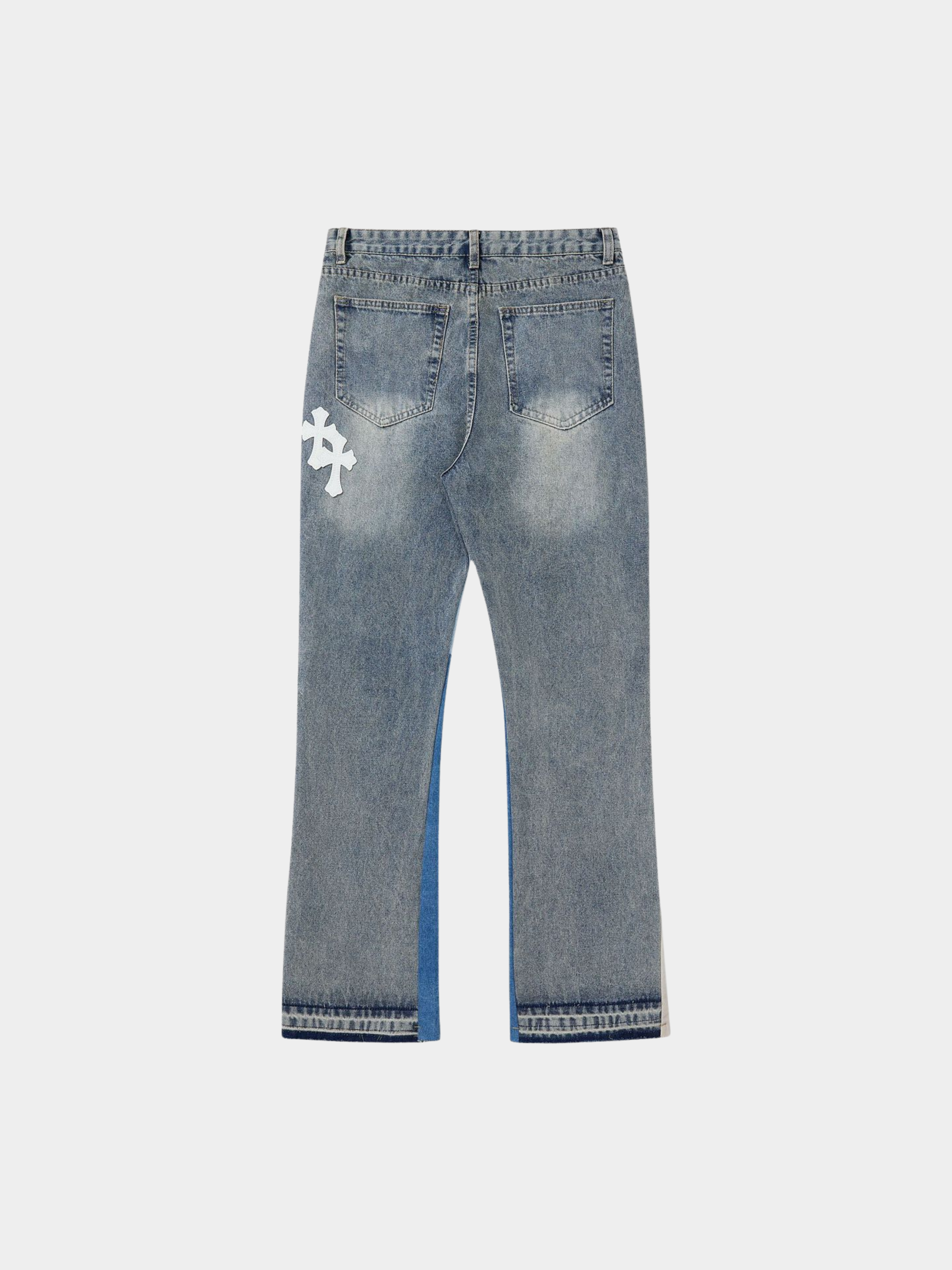 Frontier - Men's Cross-Stitch Flared Denim Jeans