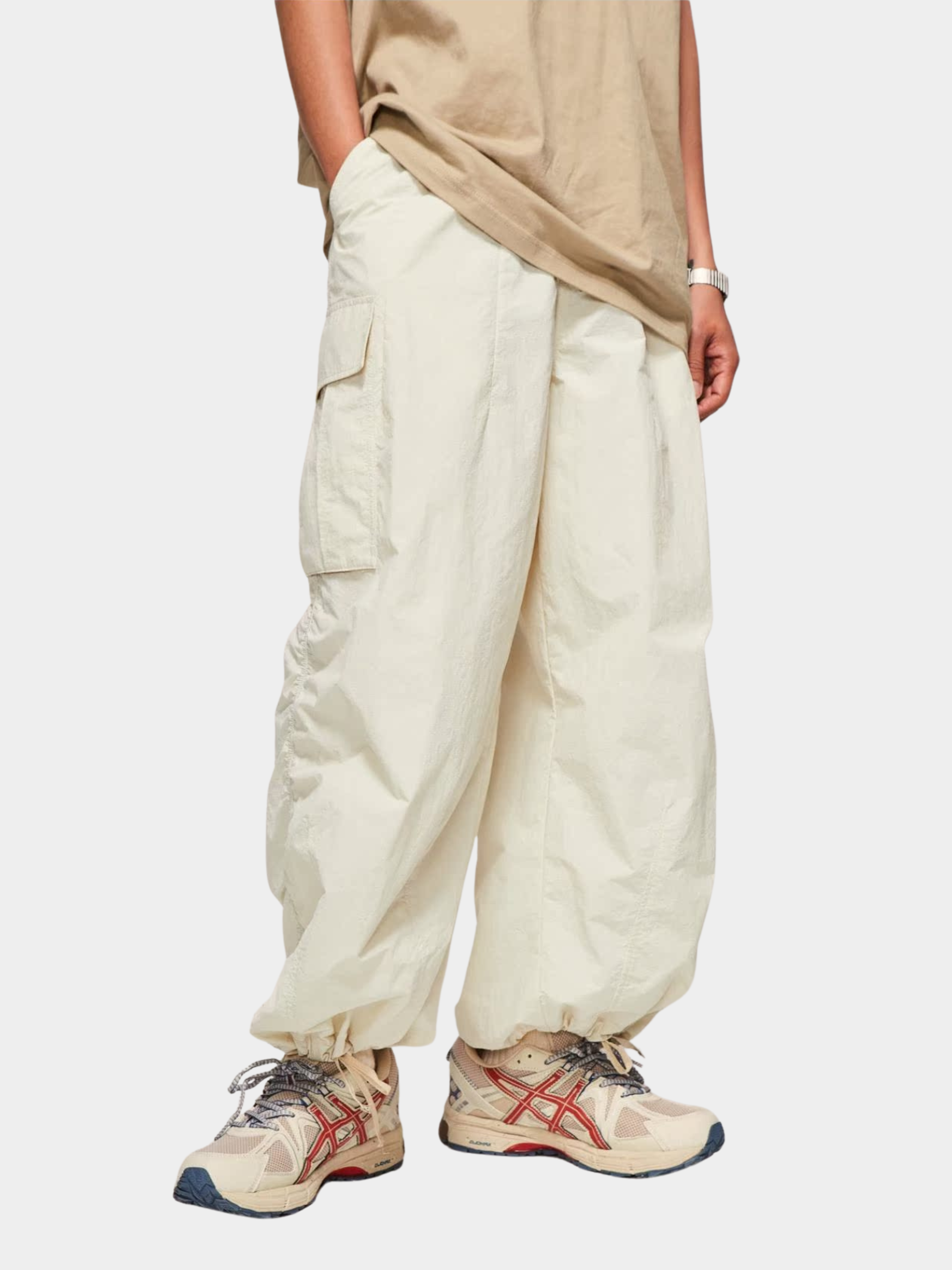 FireChair - Plaid Loose-Fit Utility Wide-Leg Pants