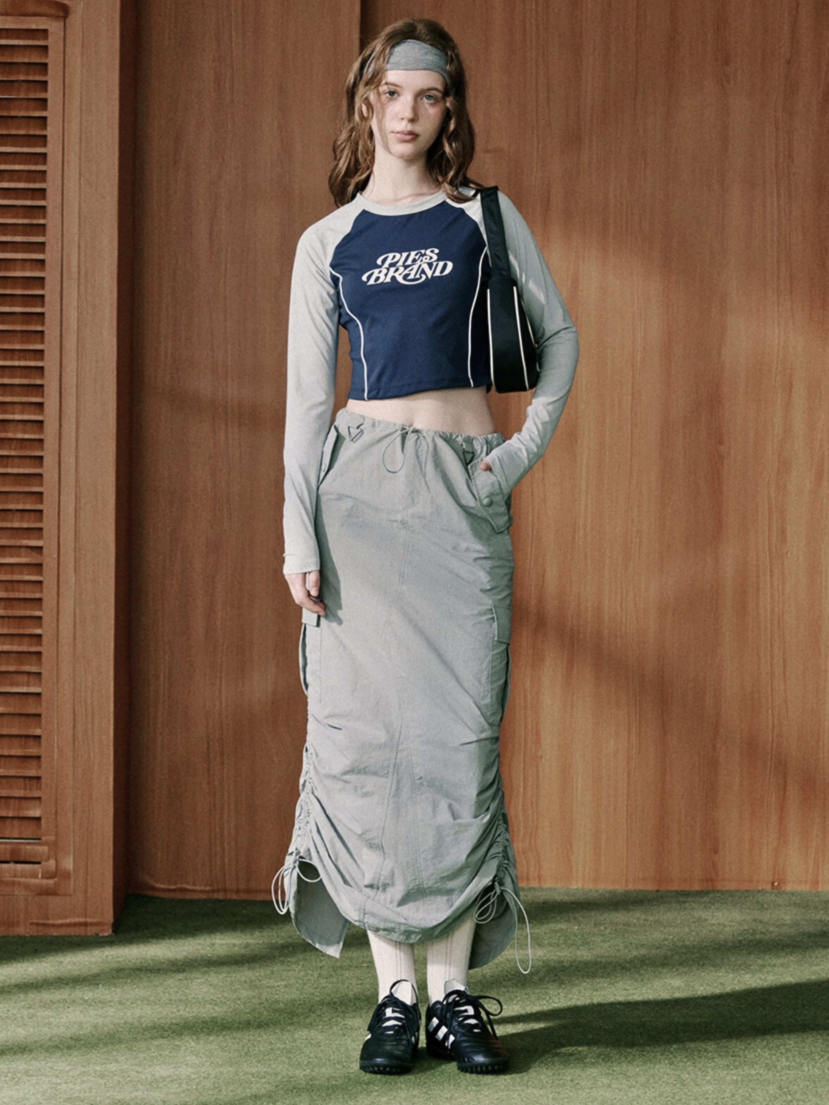 EchoField - Women's Quick-Dry Ruched Drawstring A-Line Cargo Skirt
