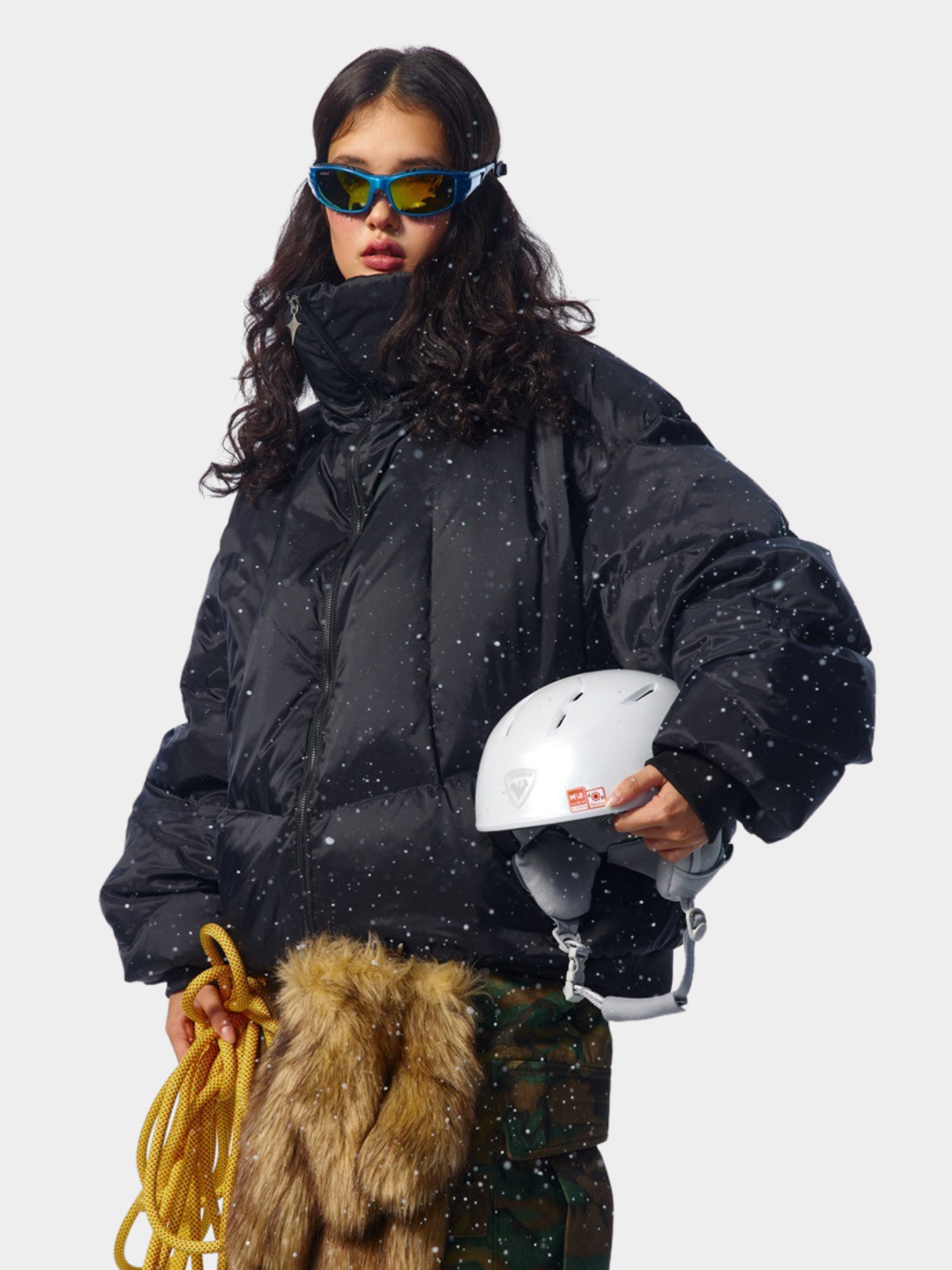 RavenDash - Women‘s 90% White Duck Down High Collar Down Jacket