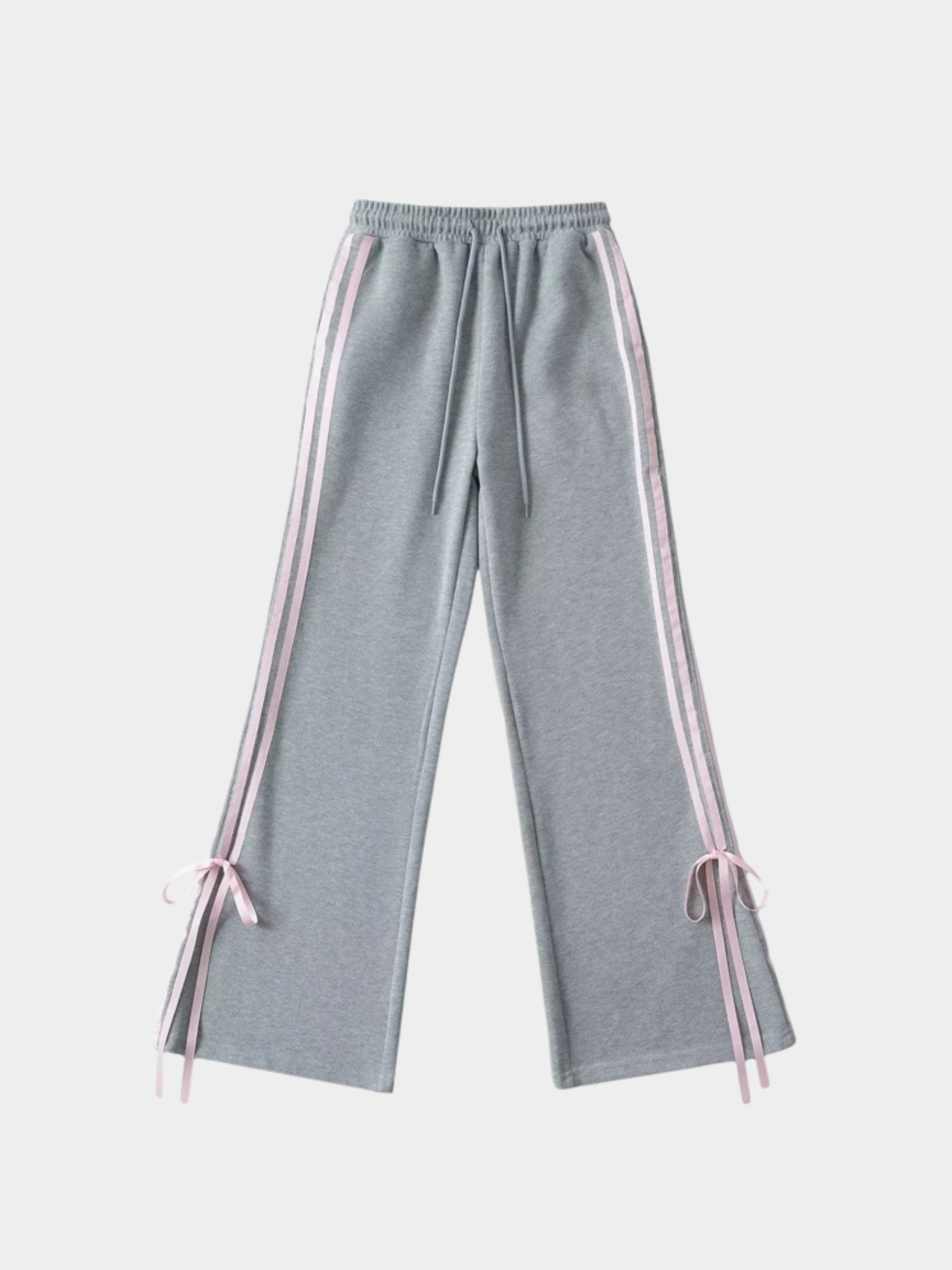 WolfTrail - Women's Side-Stripe Bow Detail Flared Pants