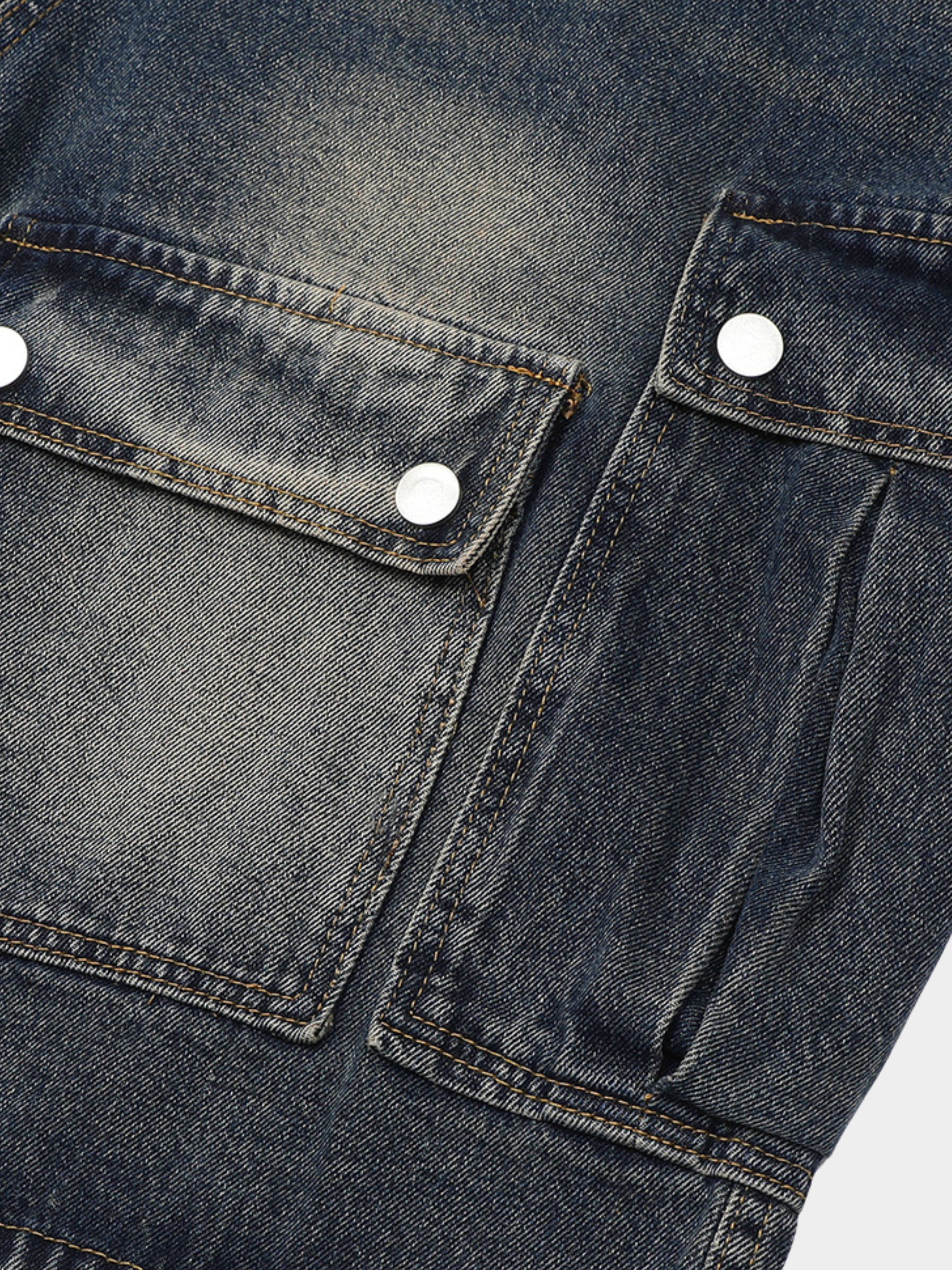 BaseStove - Men's Multi-Pocket Denim Shorts