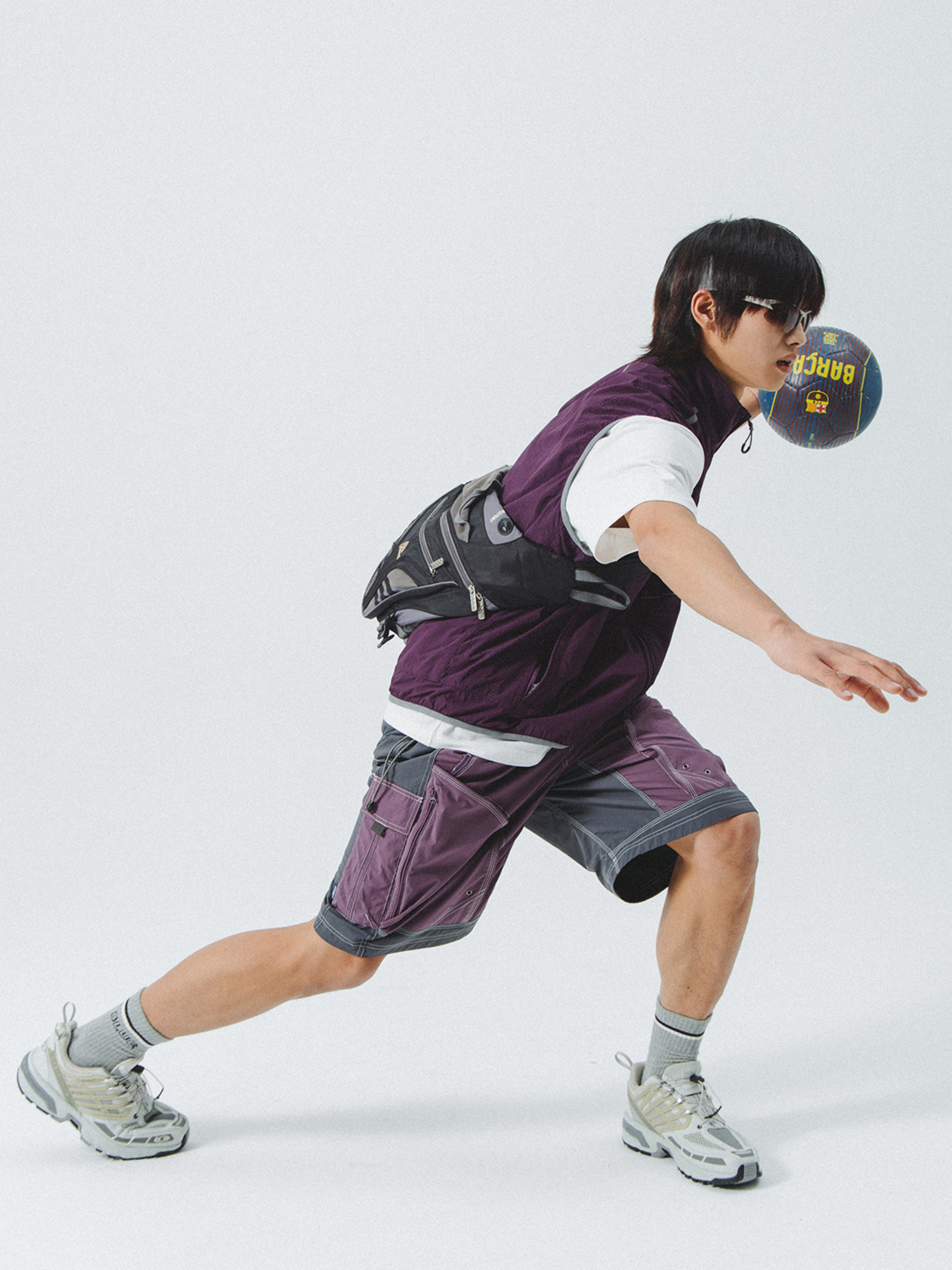 BaseMat - Men's Retro Patchwork 5-Inch Shorts