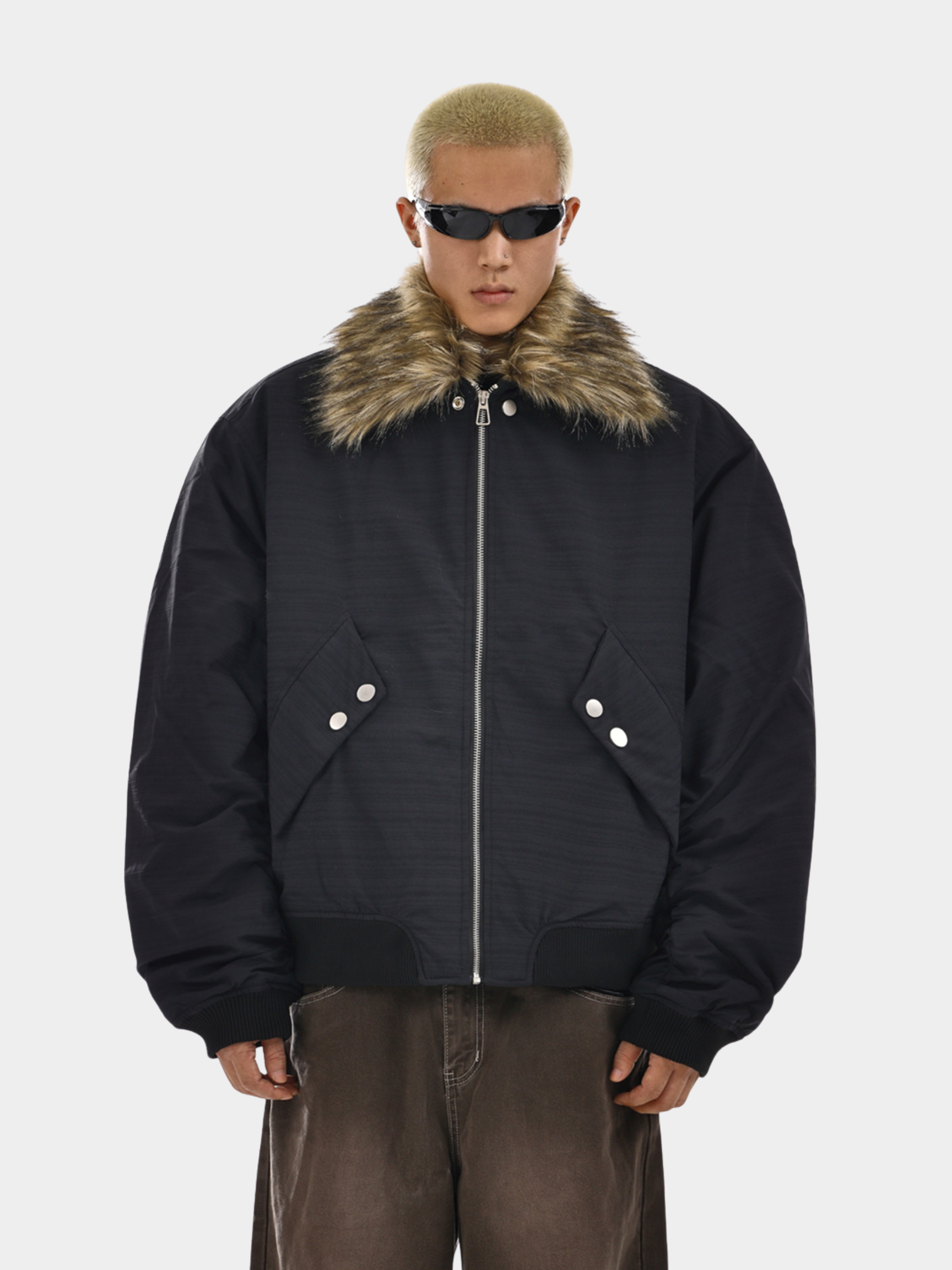 RainShell - Men's Detachable Fur Collar Bomber Jacket