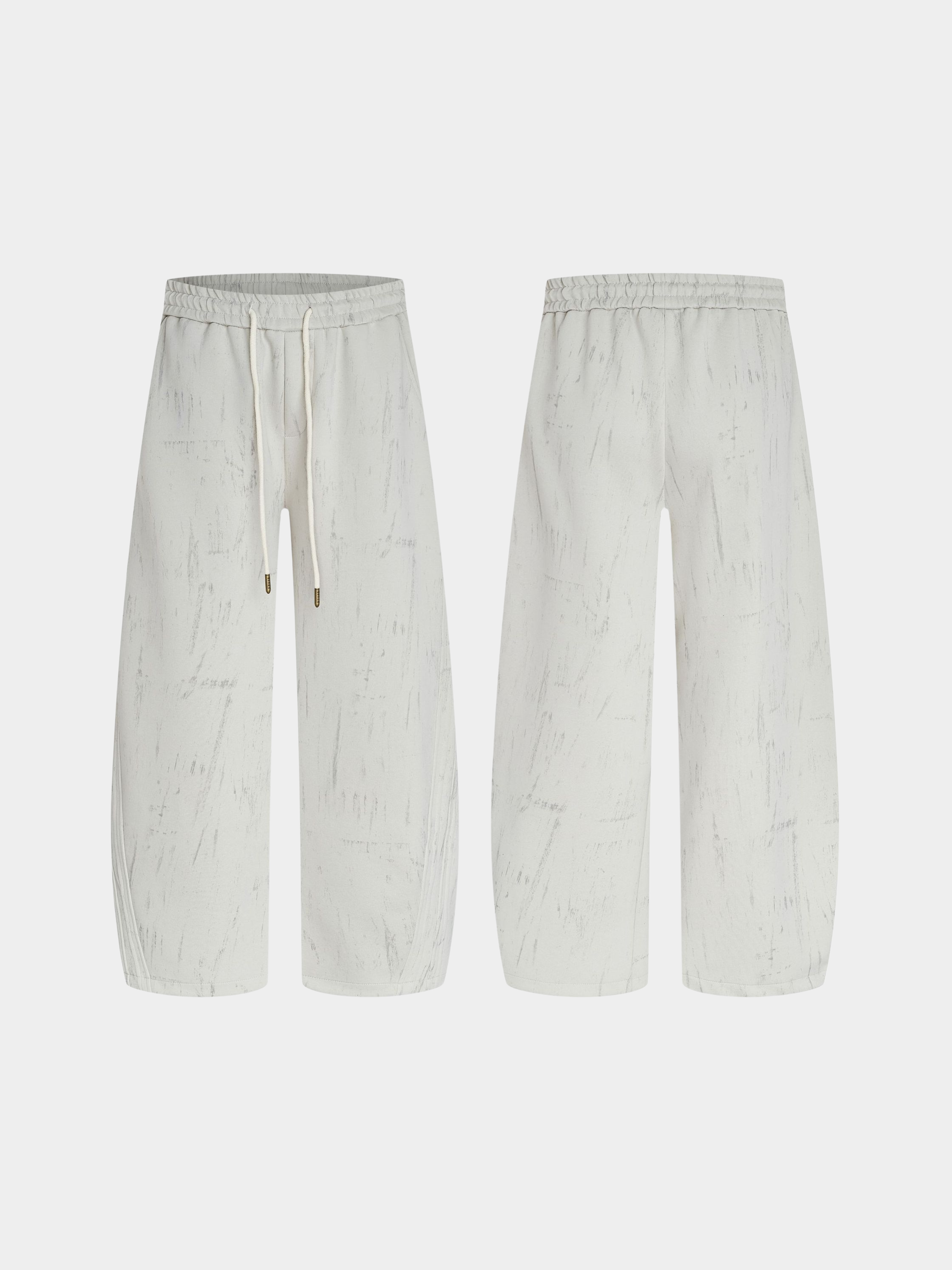 FoxDash - Unisex Wasteland-Dyed Retro American Drape Cut Sweatpants