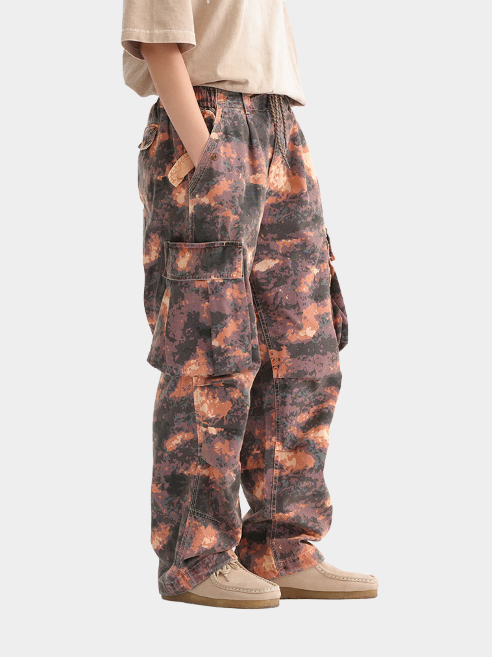 GripGlove - Men's Relaxed Fit Camo Cargo Pants