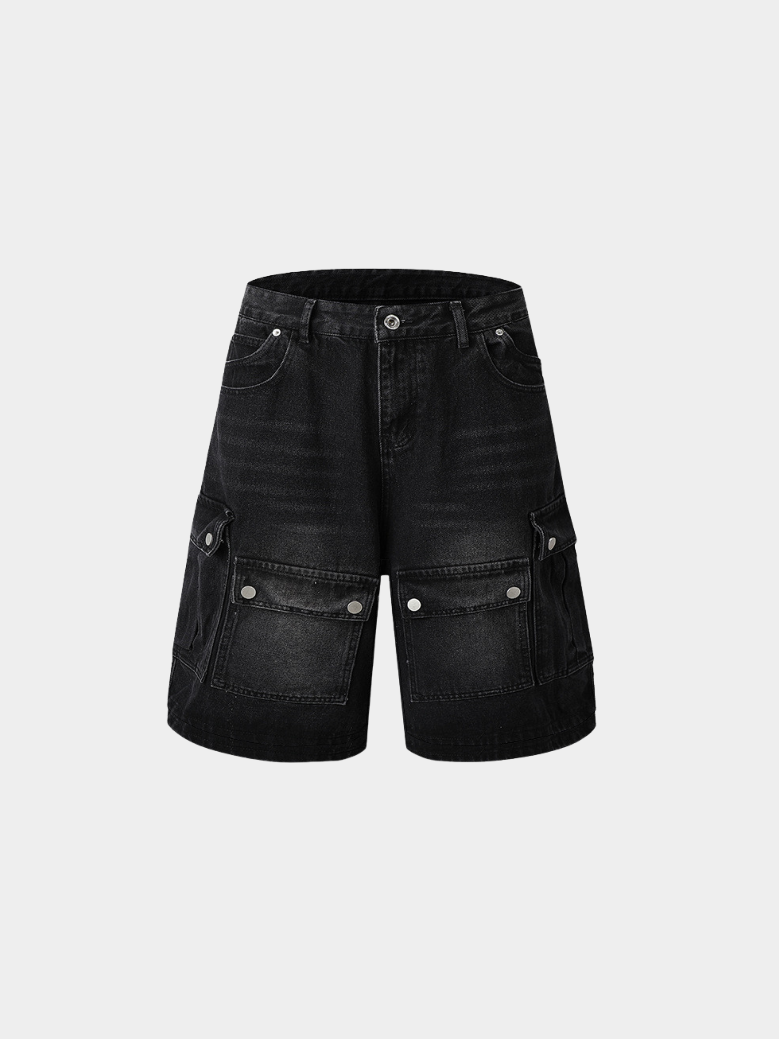 BaseStove - Men's Multi-Pocket Denim Shorts