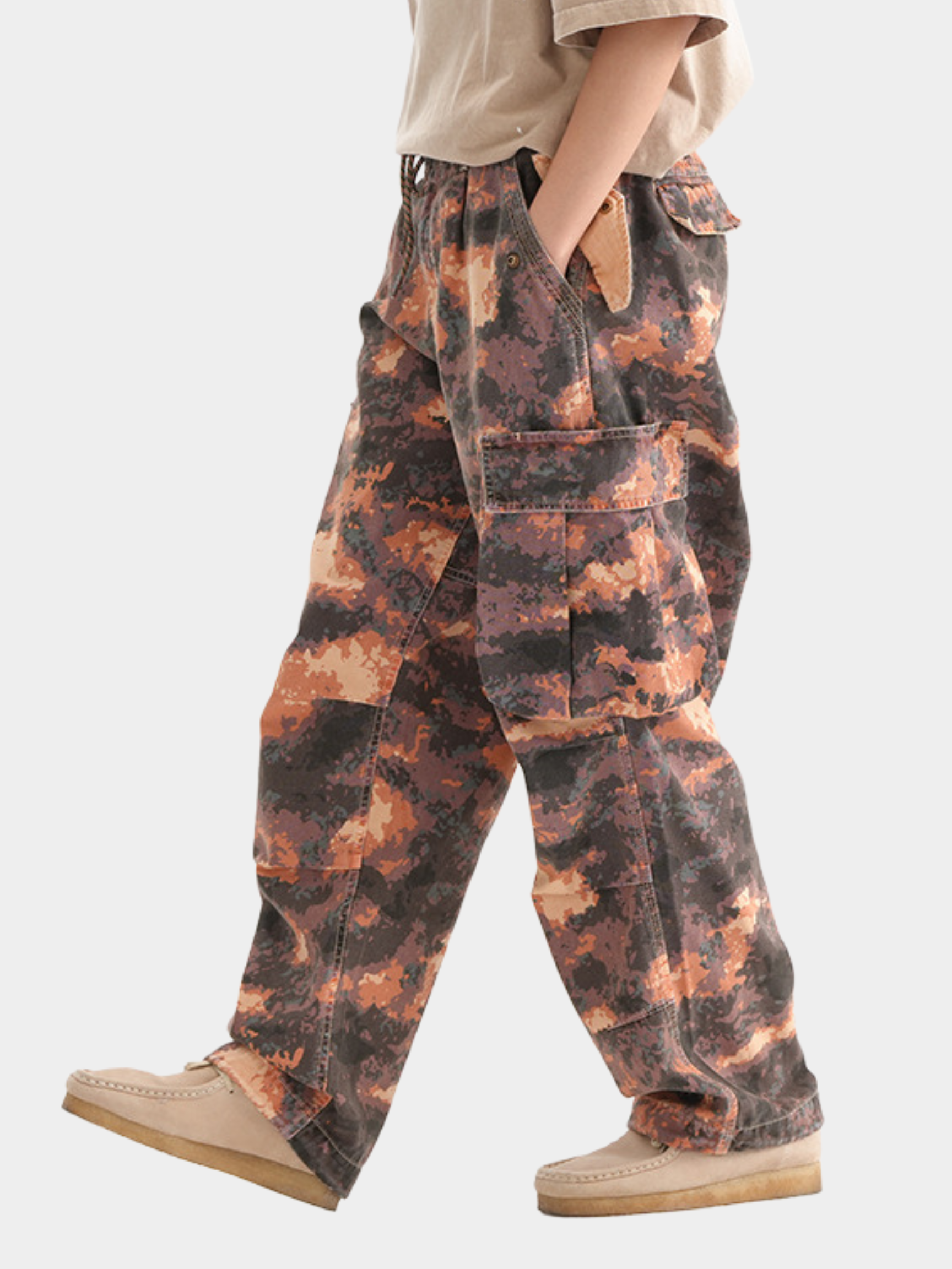 GripGlove - Men's Relaxed Fit Camo Cargo Pants