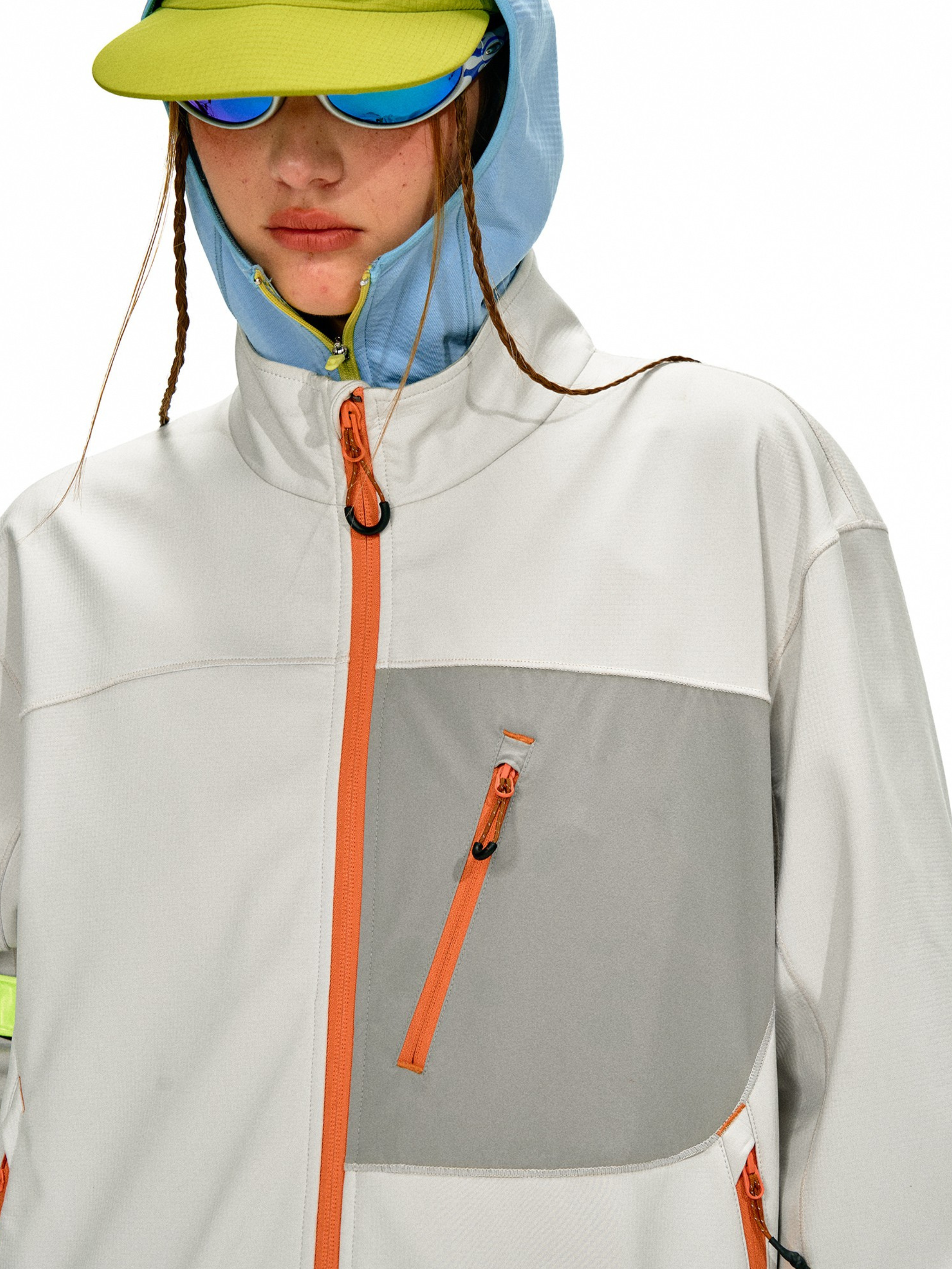 Driftcore - Unisex Colorblock Stand Collar Jacket