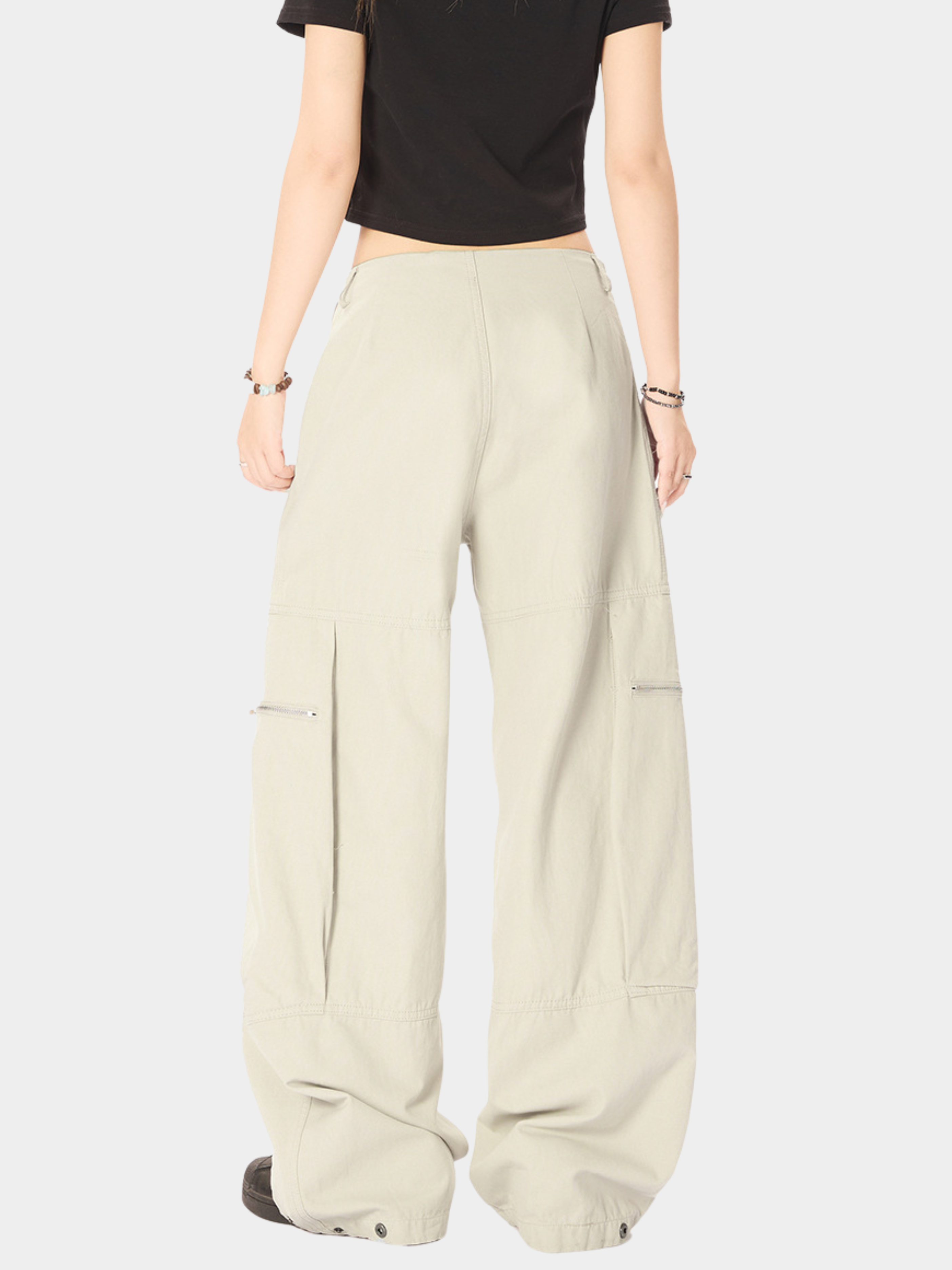 Aquapath - Women's Oversized Pocket Straight Cargo Pants