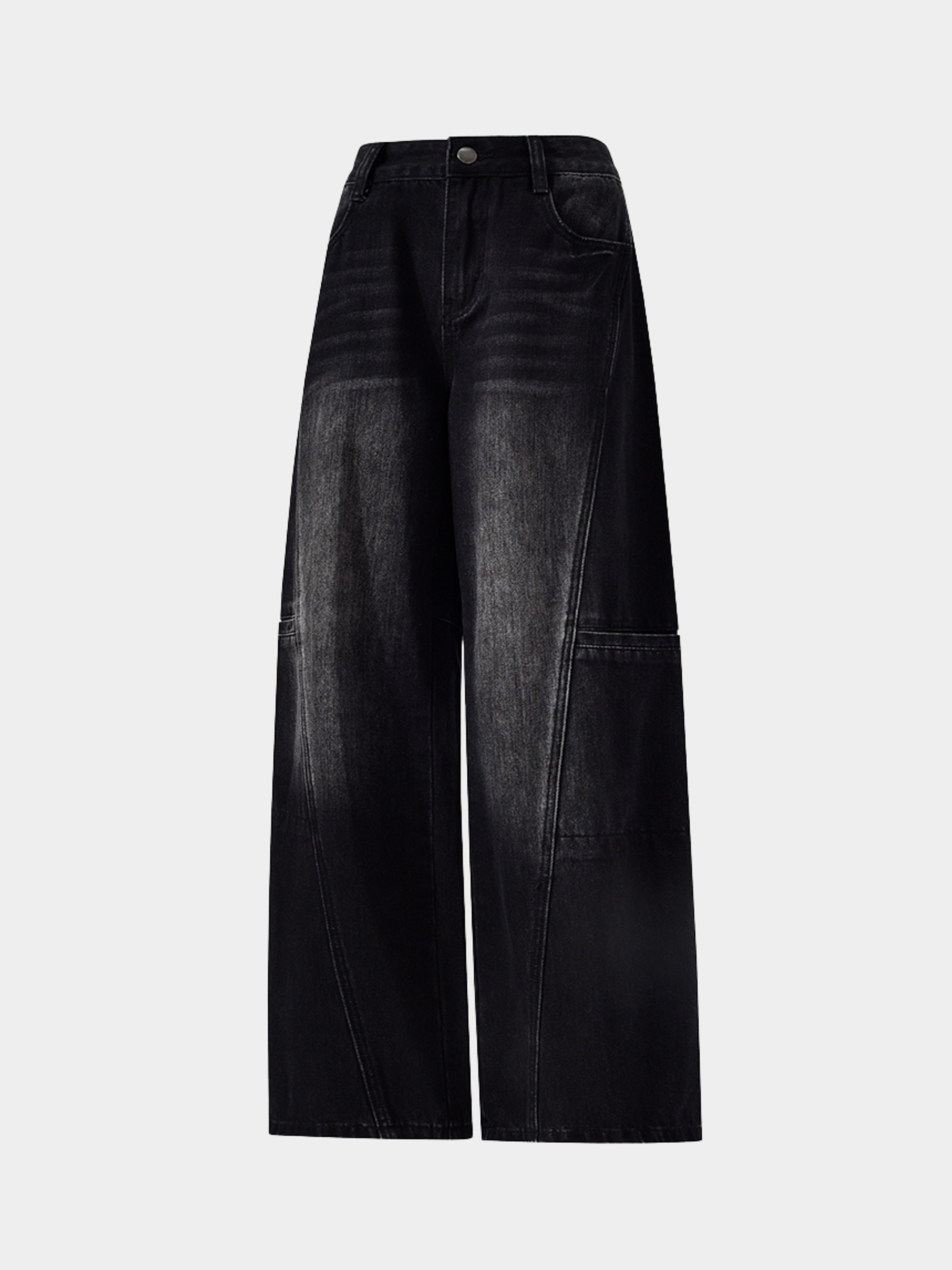 Highreach - Women's Oversized Pocket Straight-Leg Deconstructed Jeans