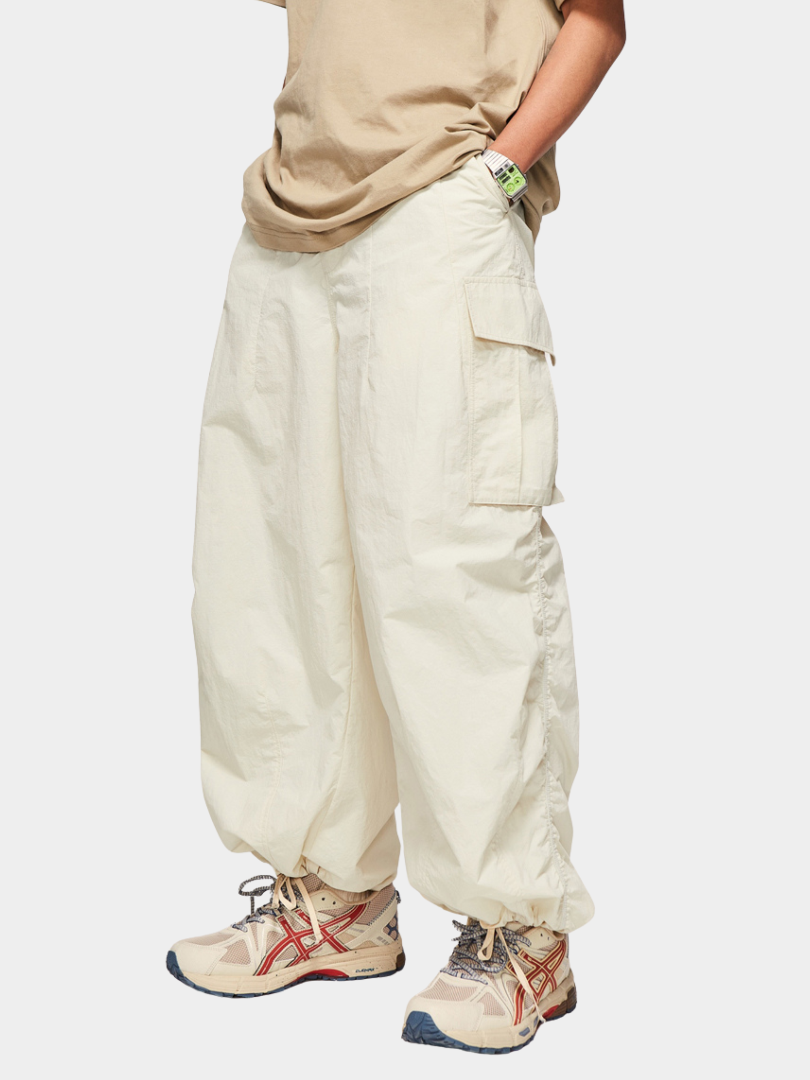FireChair - Plaid Loose-Fit Utility Wide-Leg Pants