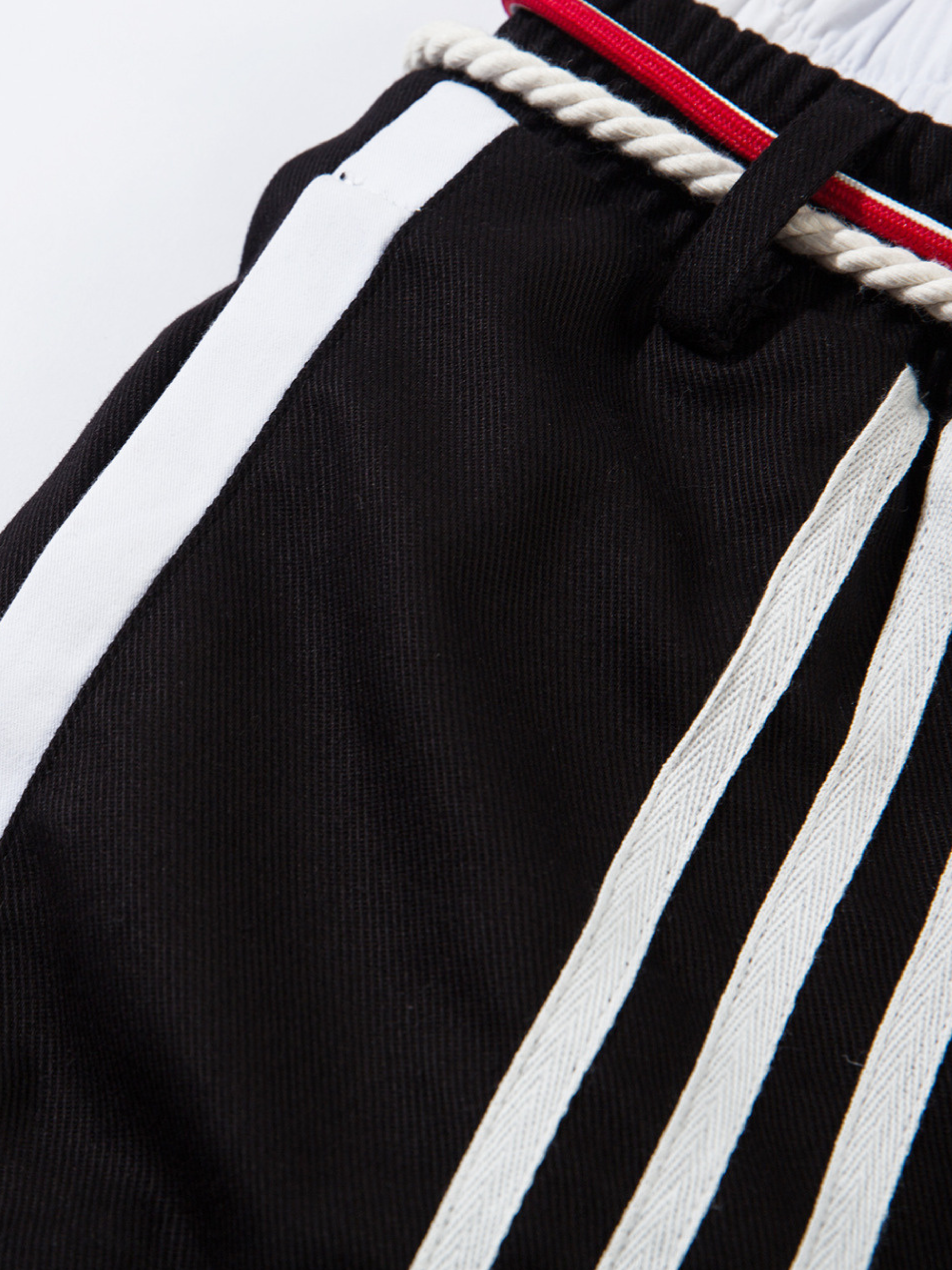 FoxCase - Unisex American Casual Stripe Panel Straight-Leg Track Pants