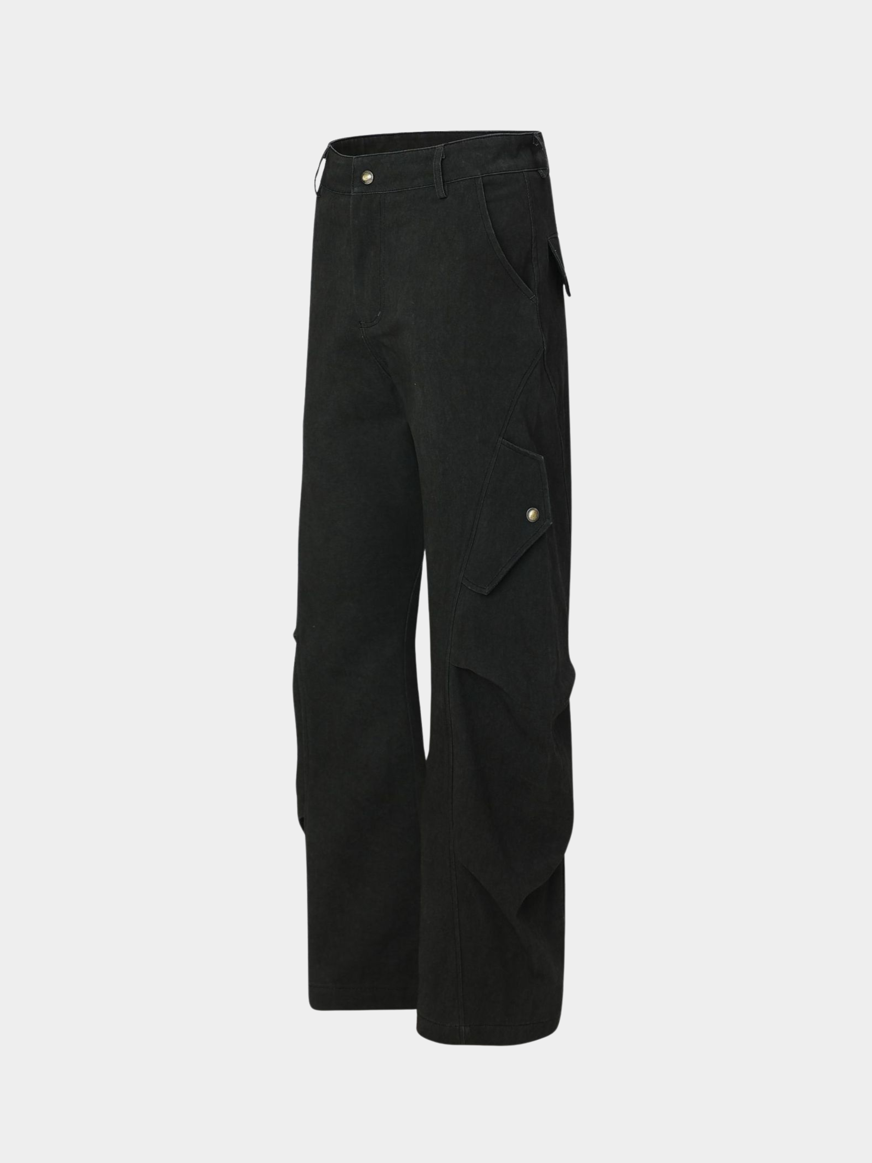 FoxDrop - Unisex Retro Paratrooper-Inspired Wide-Leg Utility Pants
