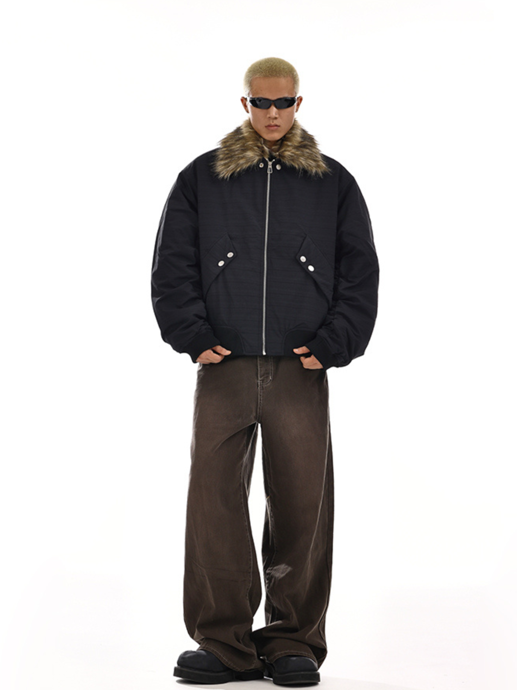 RainShell - Men's Detachable Fur Collar Bomber Jacket