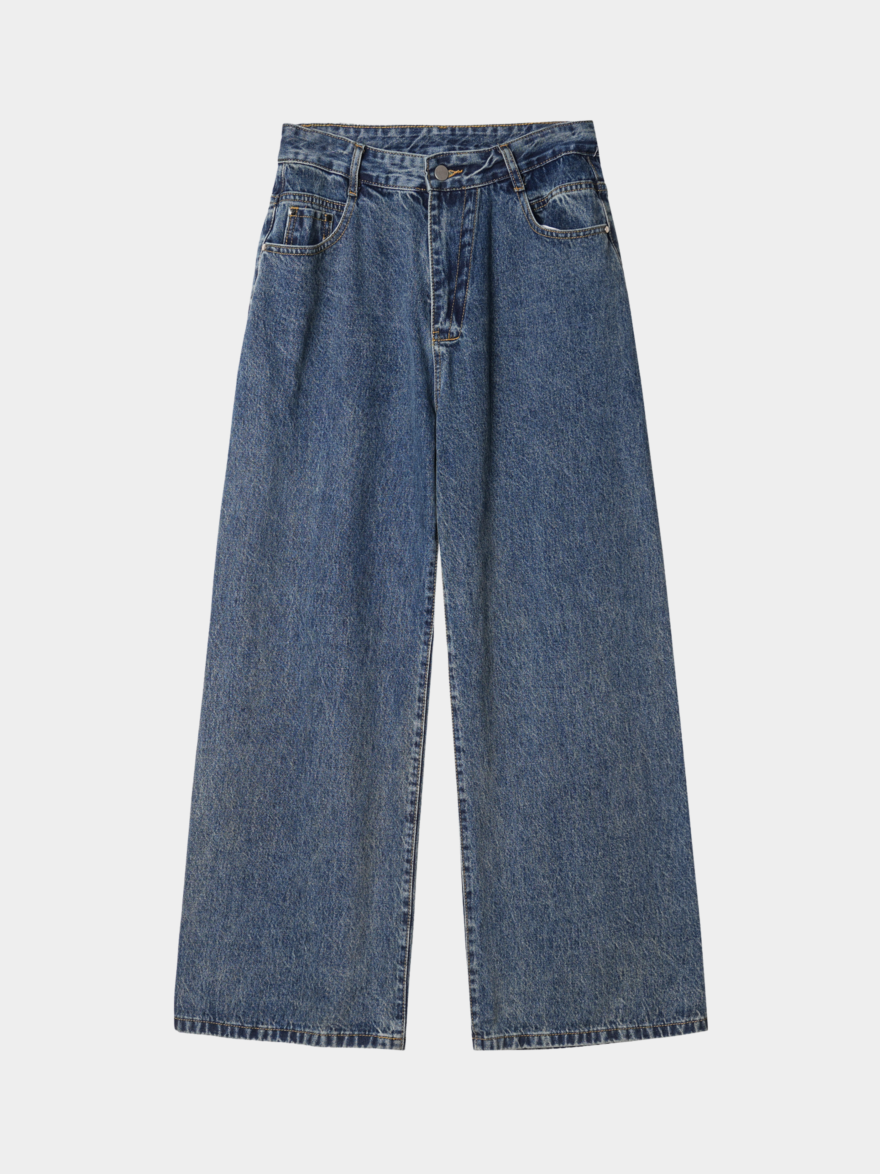 Frostborn - Women's Straight Washed Floor-Length Jeans
