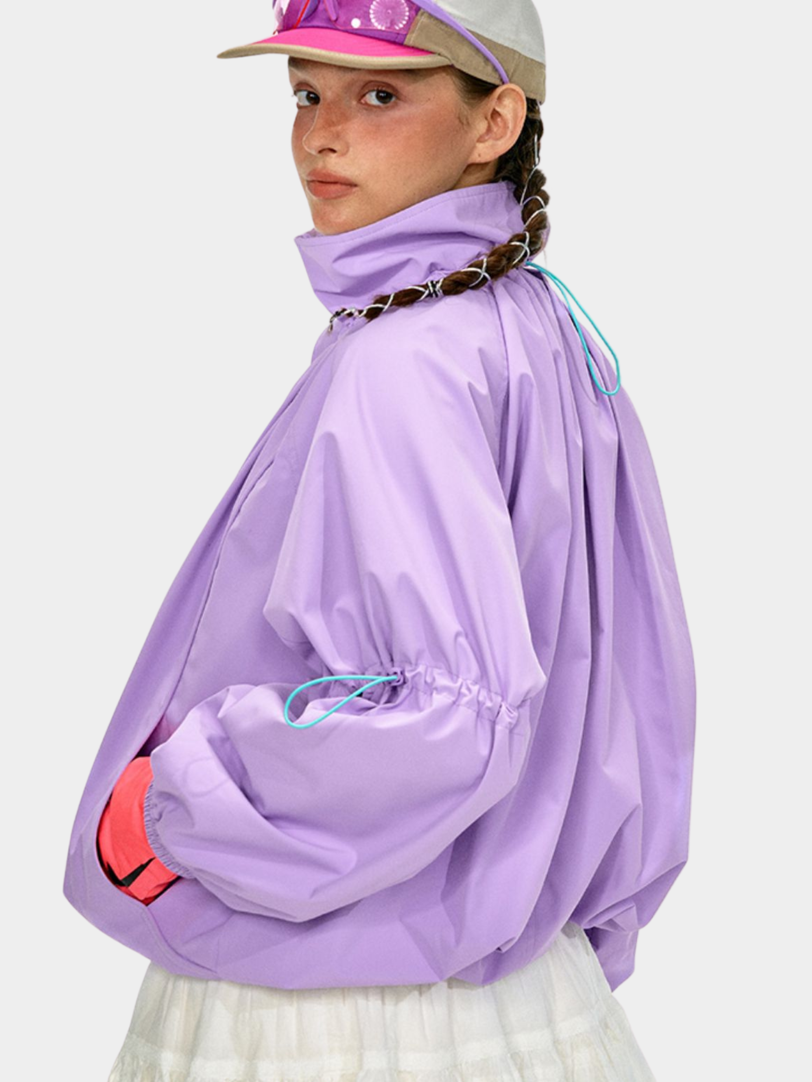 ShadowMode - Women's C6 Water-Repellent Bubble Collar Ruched Jacket