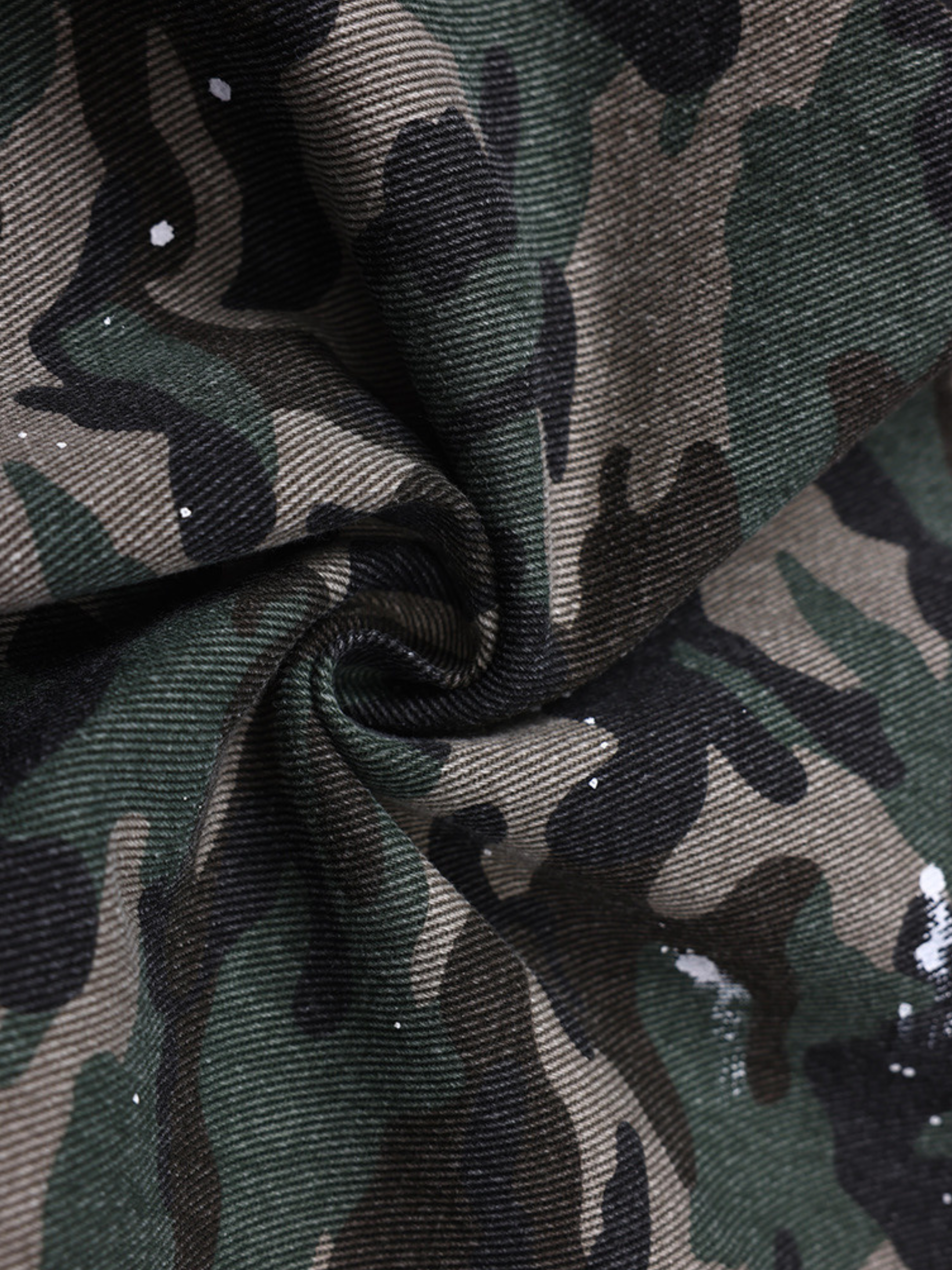 Beacon -Men's Distressed Camouflage Denim Shorts