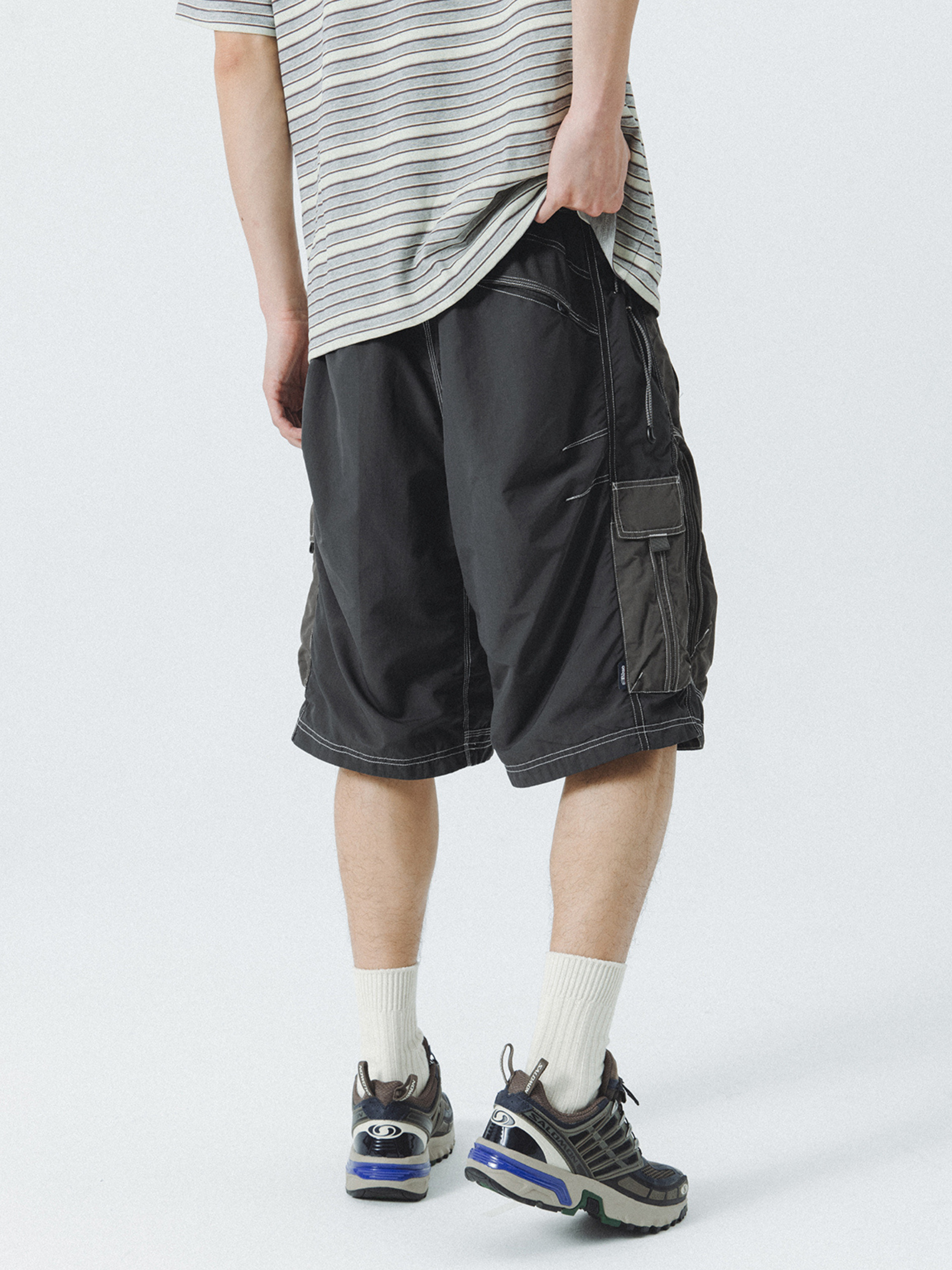 BaseMat - Men's Retro Patchwork 5-Inch Shorts