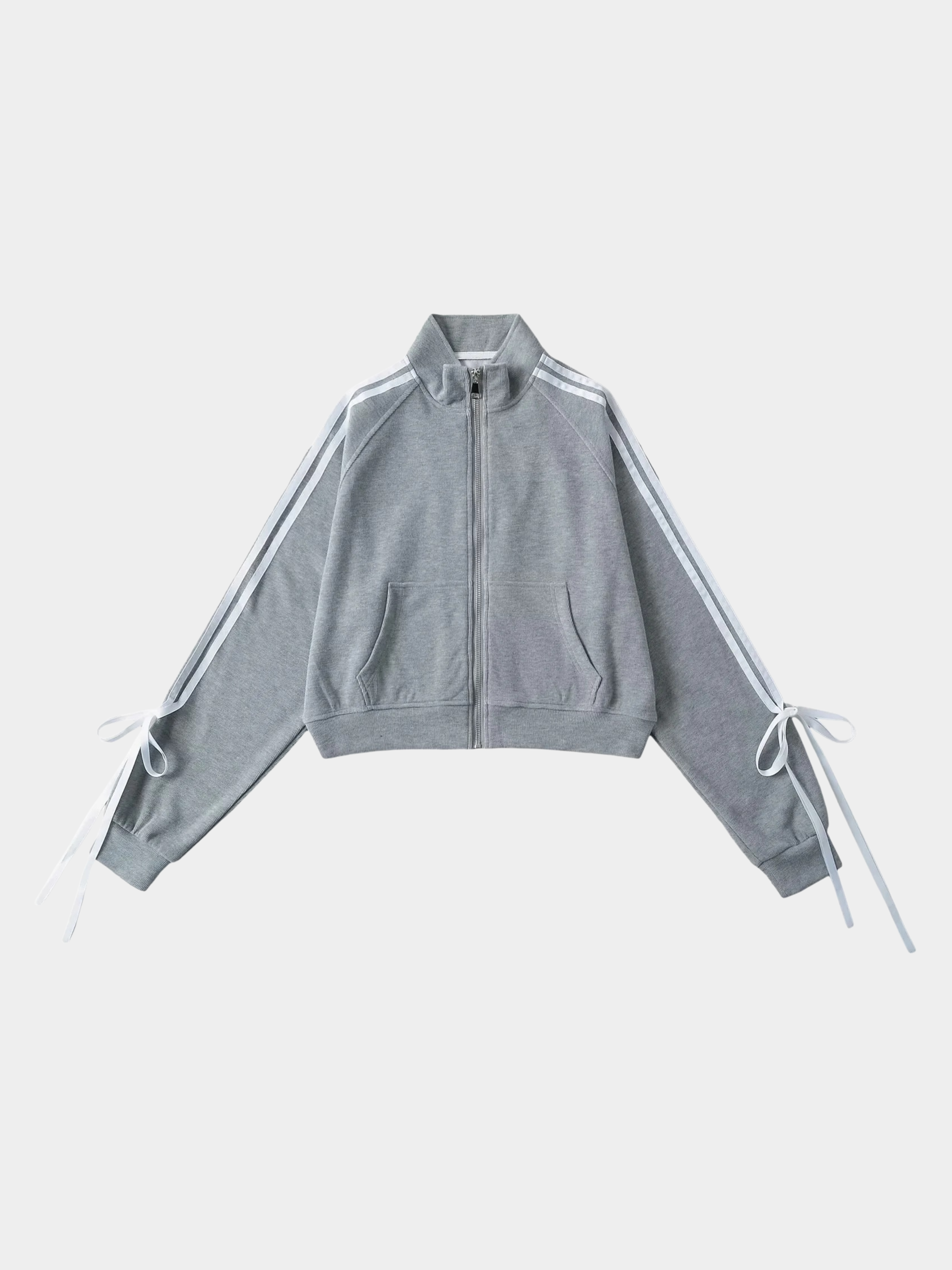 RavenPeak - Women‘s Stand Collar Bow Tie Zip-Up Jacket